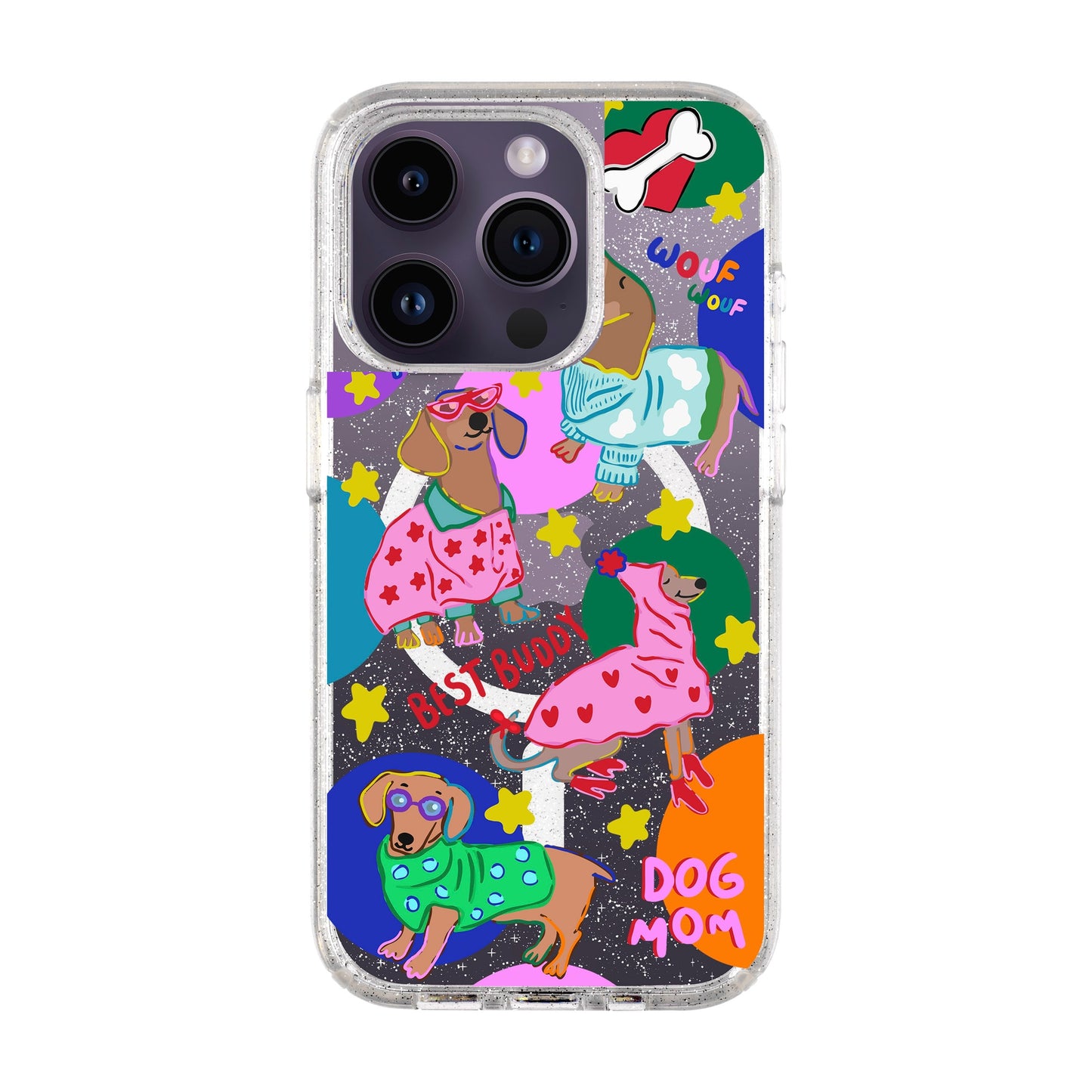 DOG MOM-iPhone 14 Pro Shiny Kılıf MagSafe Özellikli