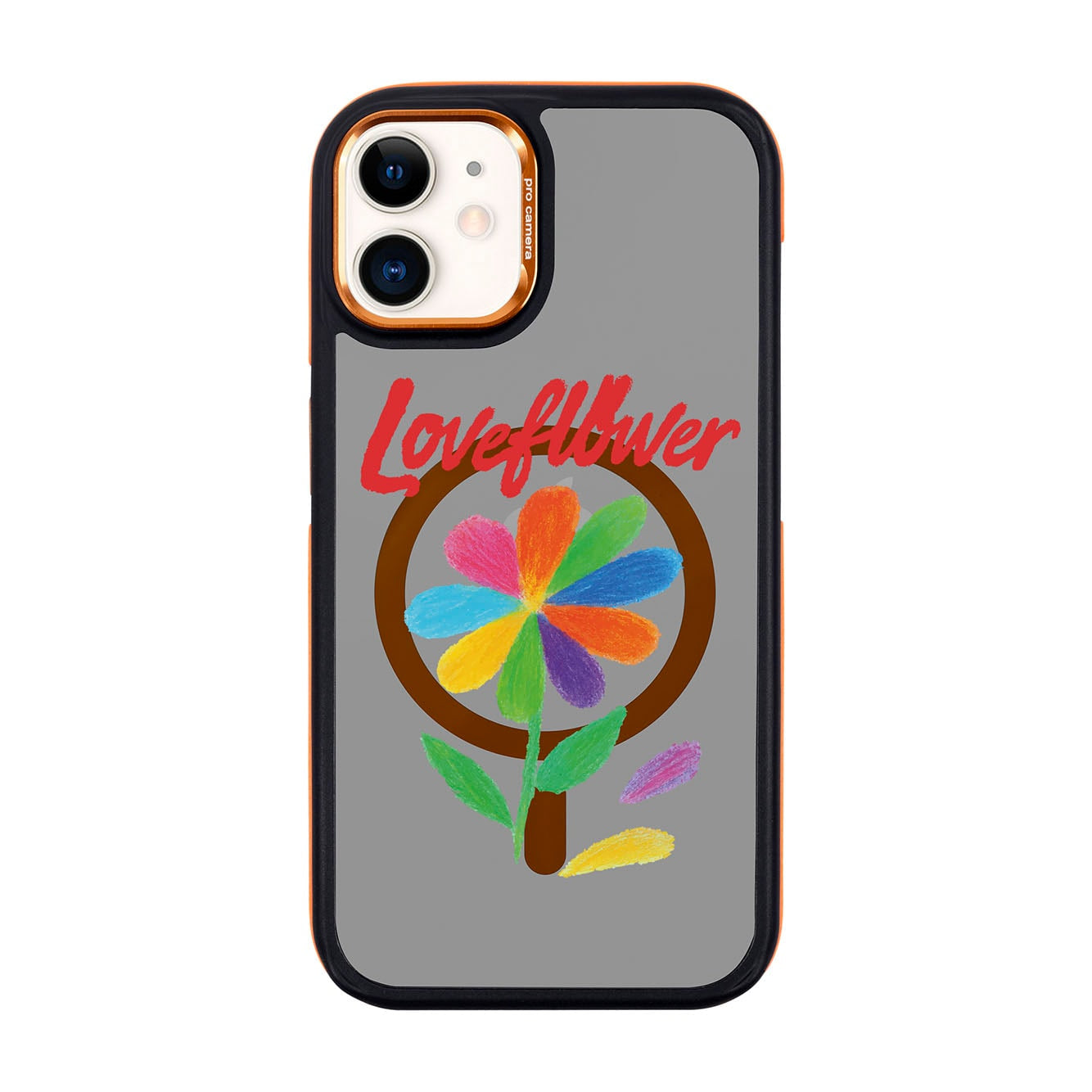 LOVE FLOWER-iPhone 11 Dark Kılıf MagSafe Özellikli