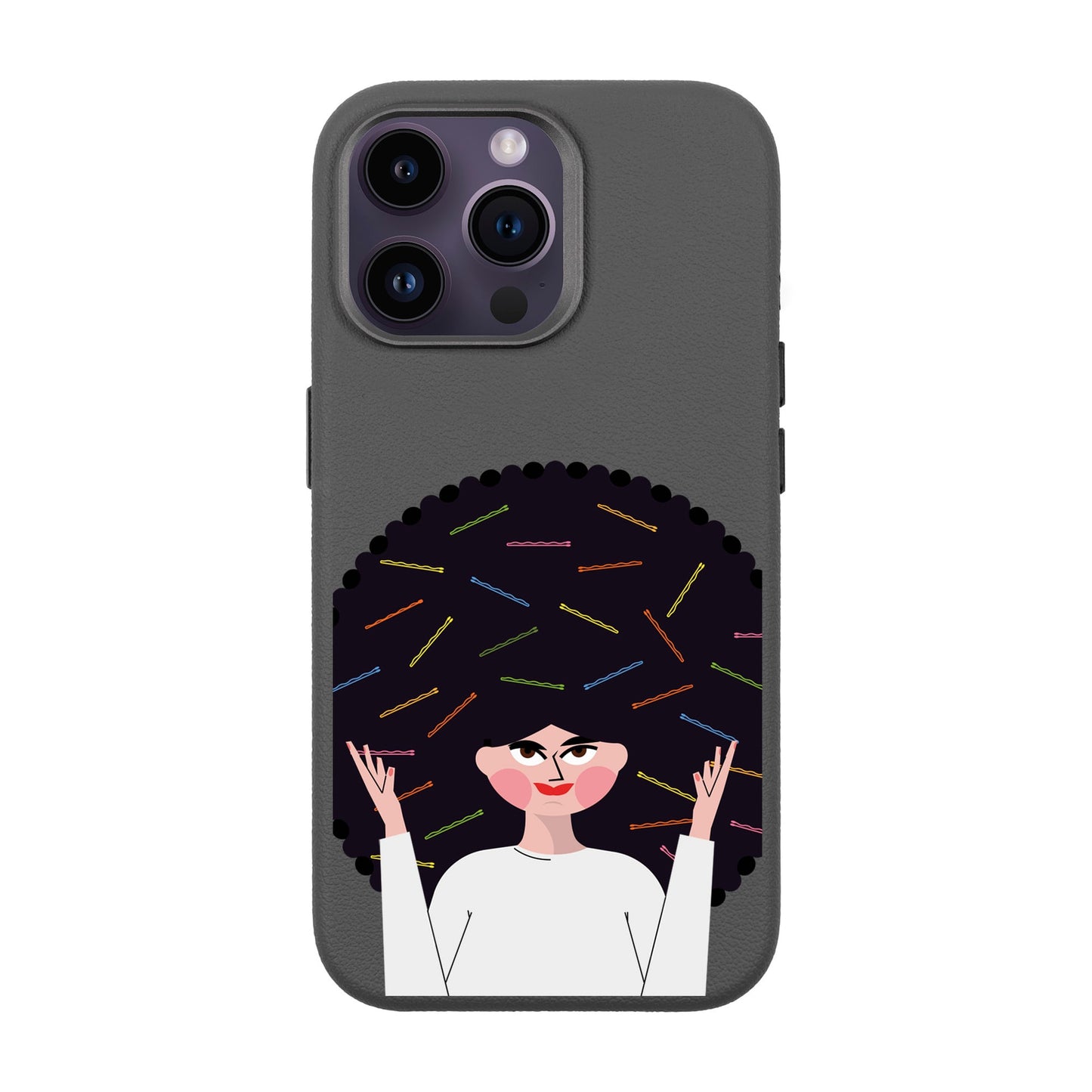 TANGLES OF HAPPINESS-iPhone 14 Pro Max Leather Premium Kılıf MagSafe Özellikli