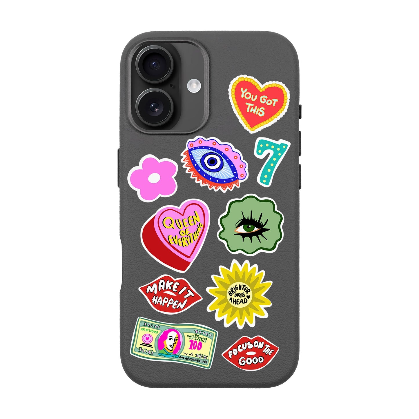 HM STICKERS-iPhone 16 Plus Leather Premium Kılıf MagSafe Özellikli