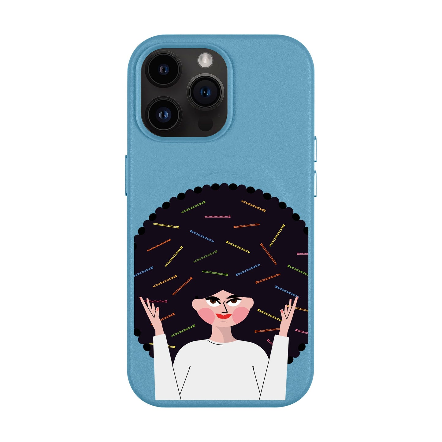 TANGLES OF HAPPINESS-iPhone 14 Pro Max Leather Kılıf MagSafe Özellikli