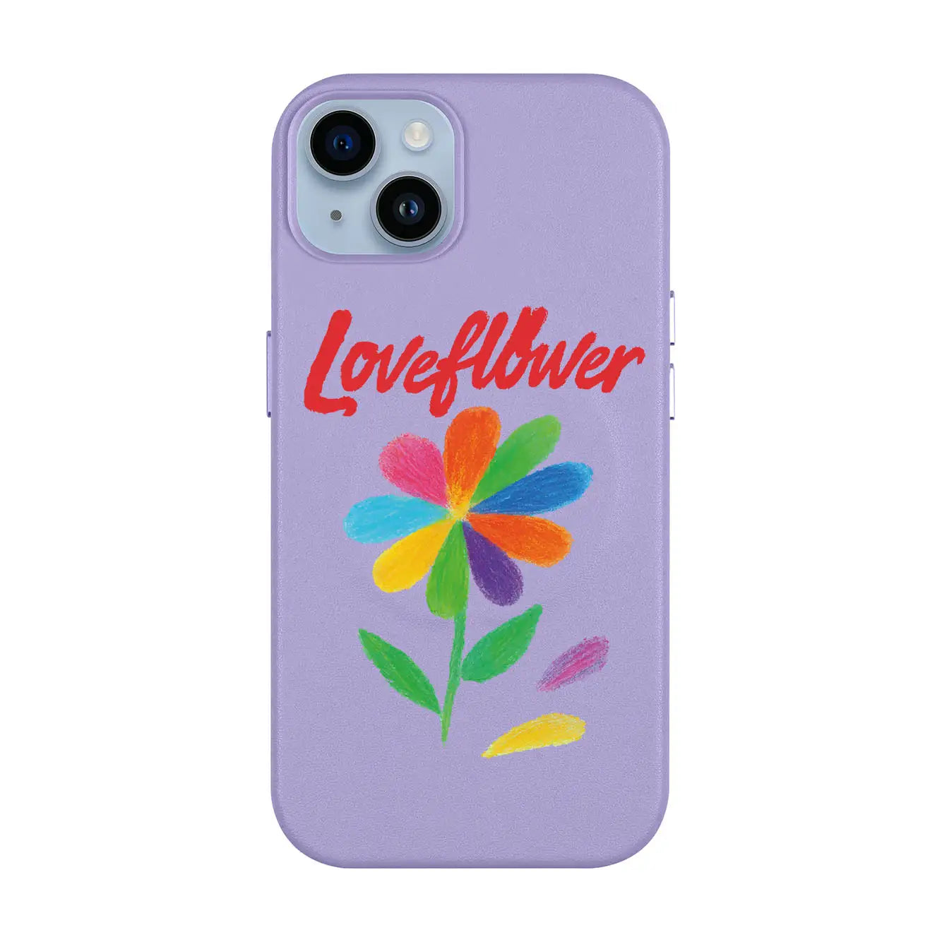 LOVE FLOWER-iPhone 14 Plus Leather Kılıf MagSafe Özellikli