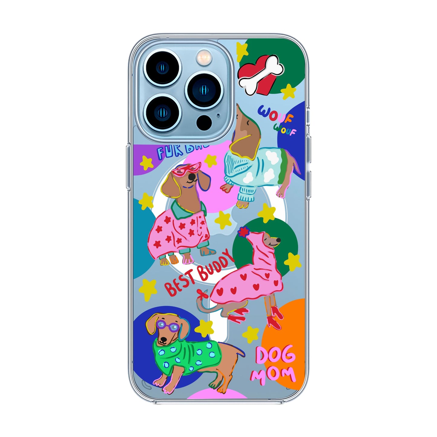 DOG MOM-iPhone 13 Pro Max Solid Kılıf MagSafe Özellikli