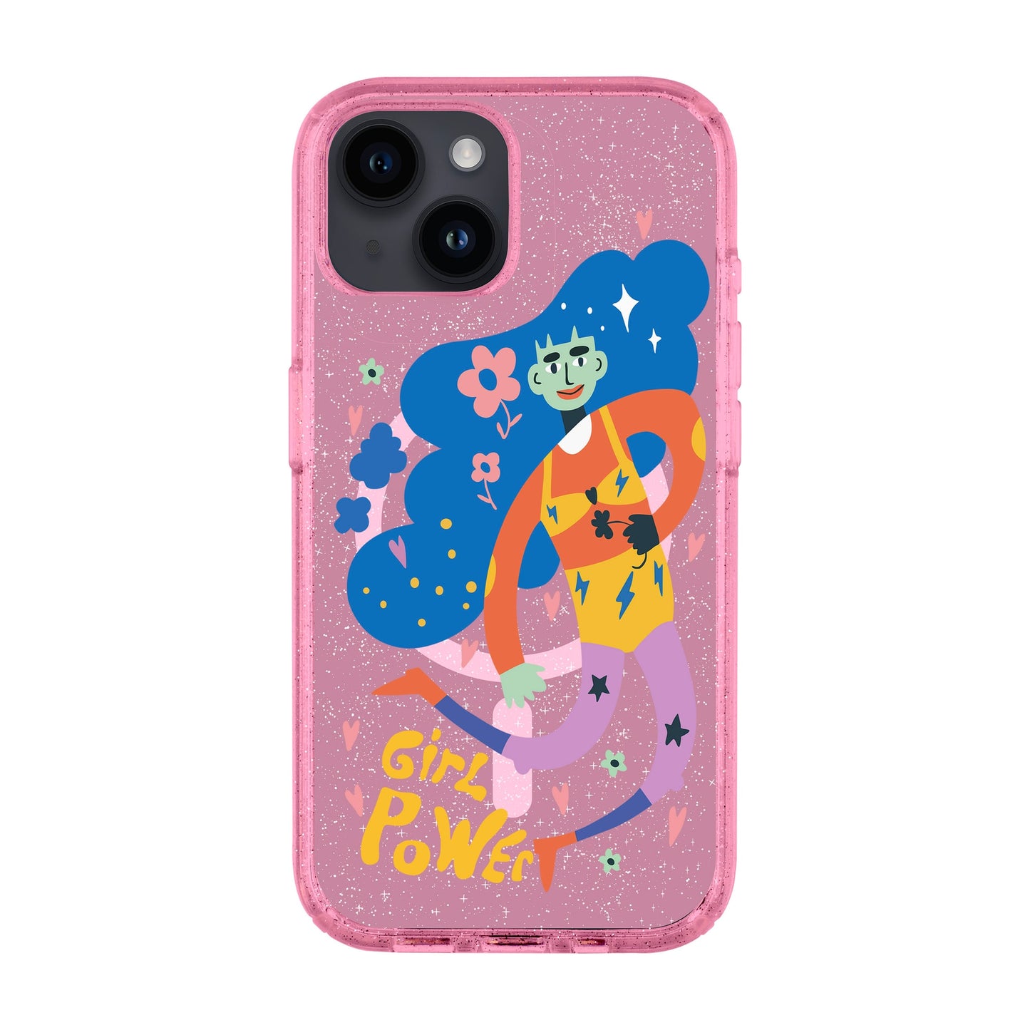 GIRL POWER-iPhone 14 Shiny Kılıf MagSafe Özellikli