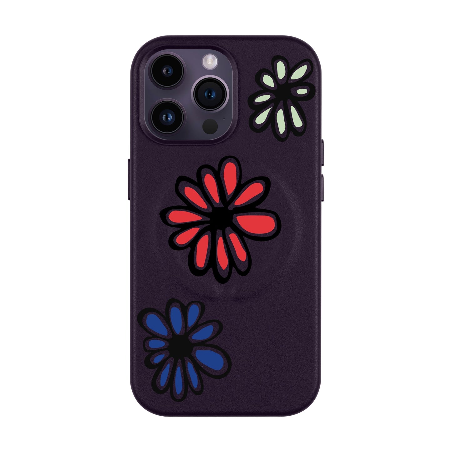 FLORIST-iPhone 14 Pro Max Leather Kılıf MagSafe Özellikli