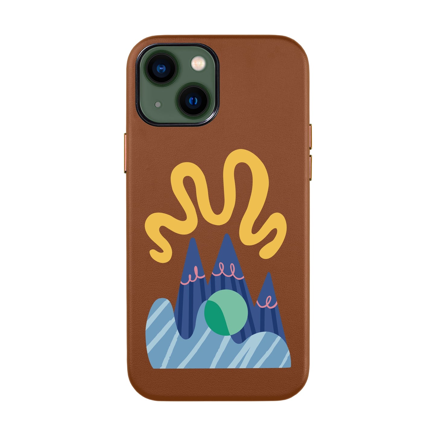 MOUNTAIN-iPhone 14 Leather Kılıf