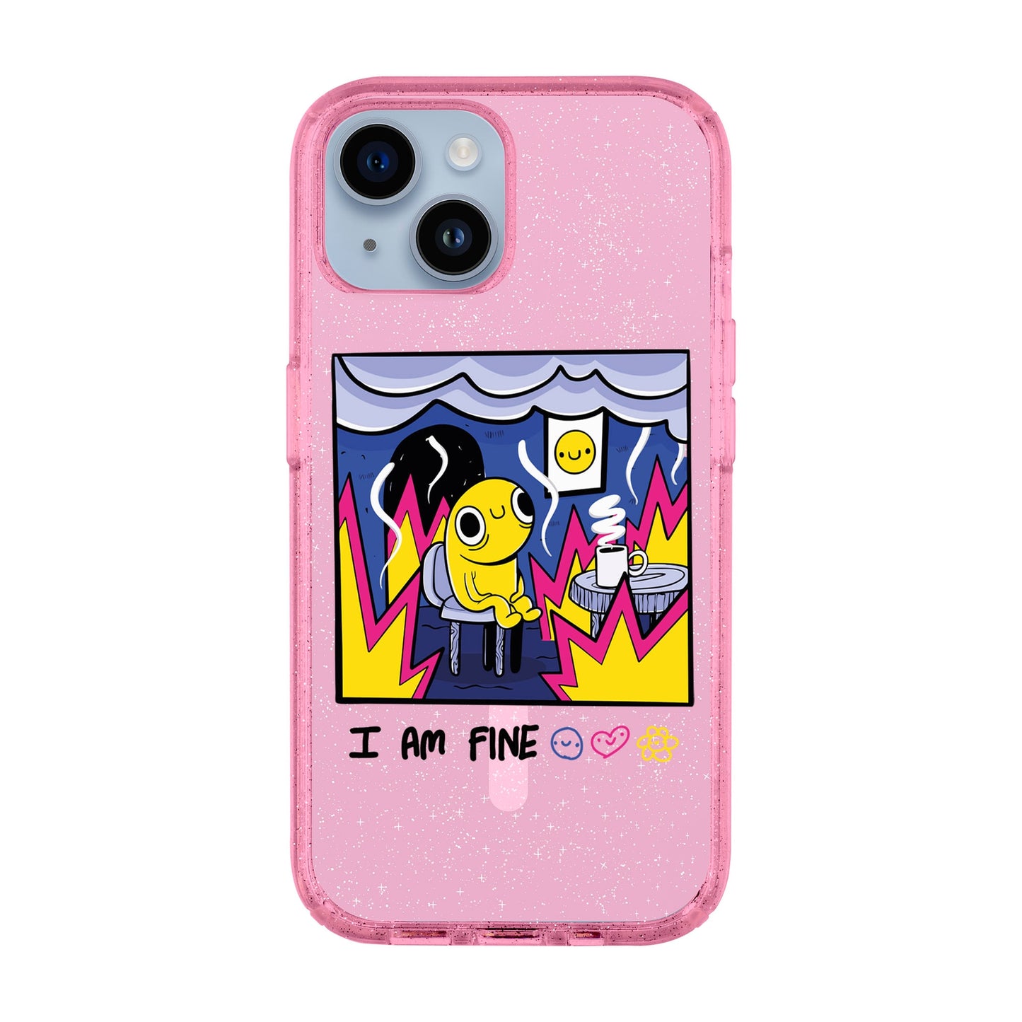 I AM FINE-iPhone 14 Shiny Kılıf MagSafe Özellikli