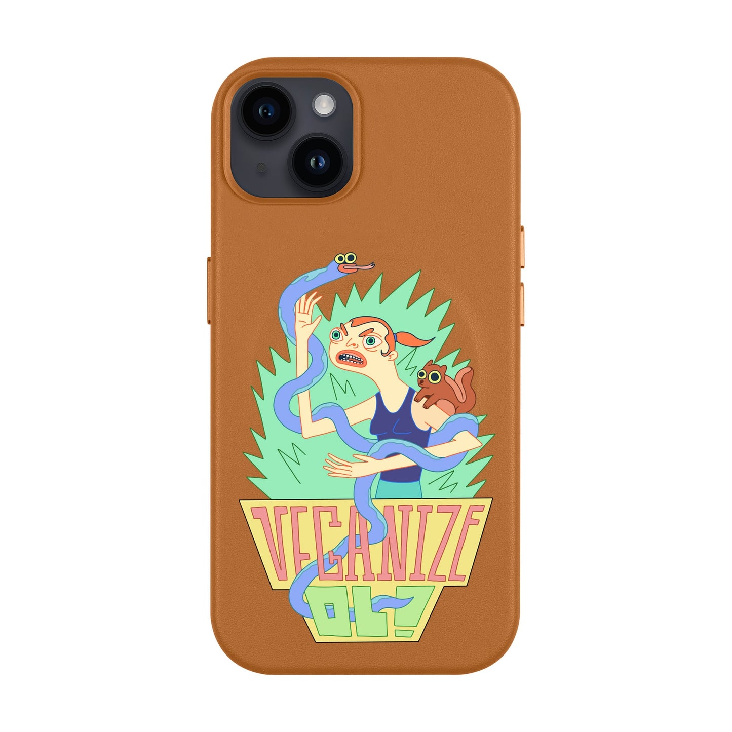 VEGANİZE-iPhone 14 Plus Leather Kılıf MagSafe Özellikli