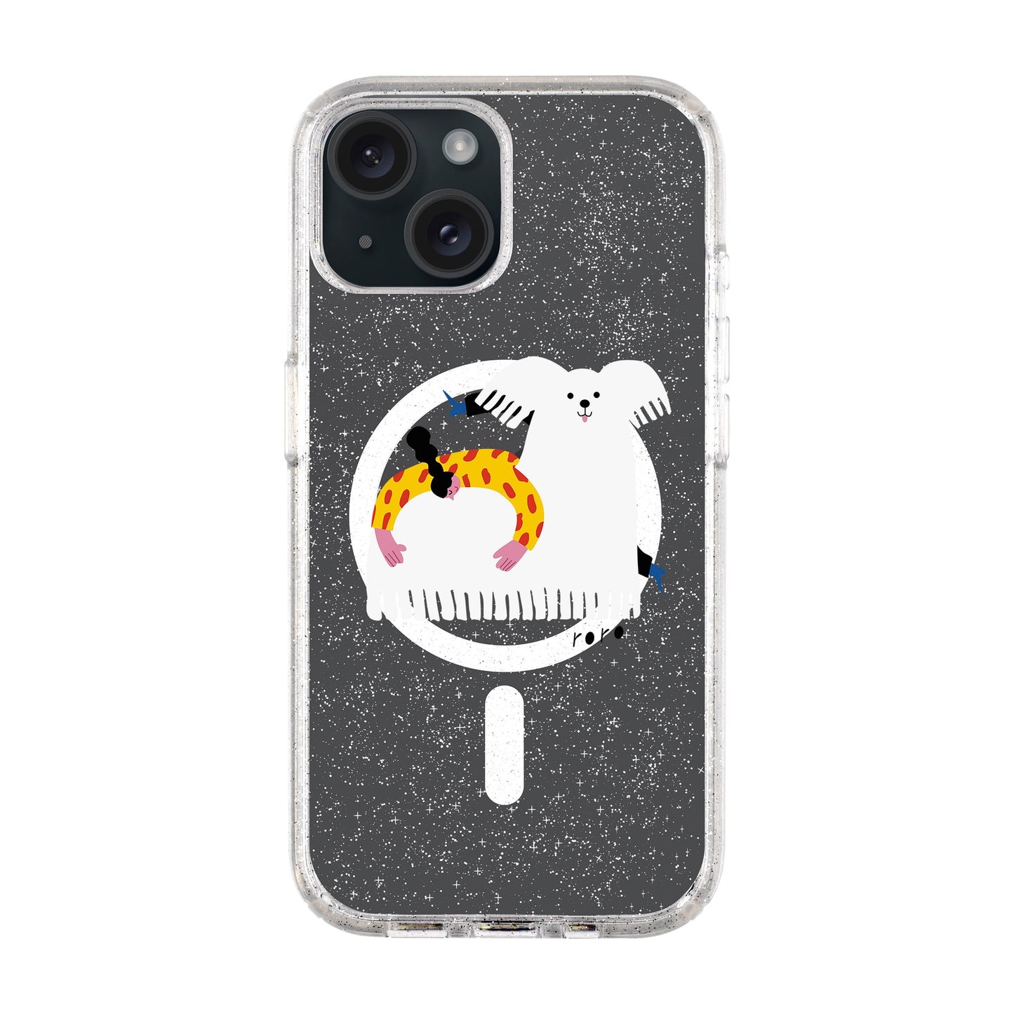 FANCY DOG-iPhone 14 Plus Shiny Kılıf MagSafe Özellikli