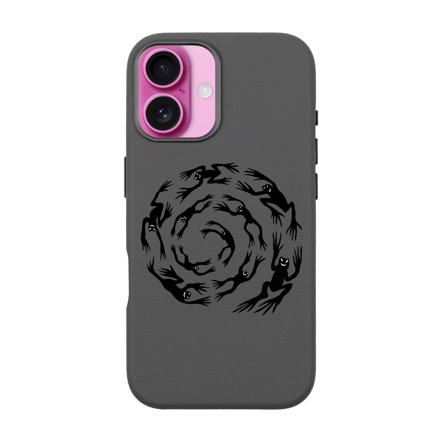 SWIRLING FROGS-iPhone 16 Plus Leather Premium Kılıf MagSafe Özellikli