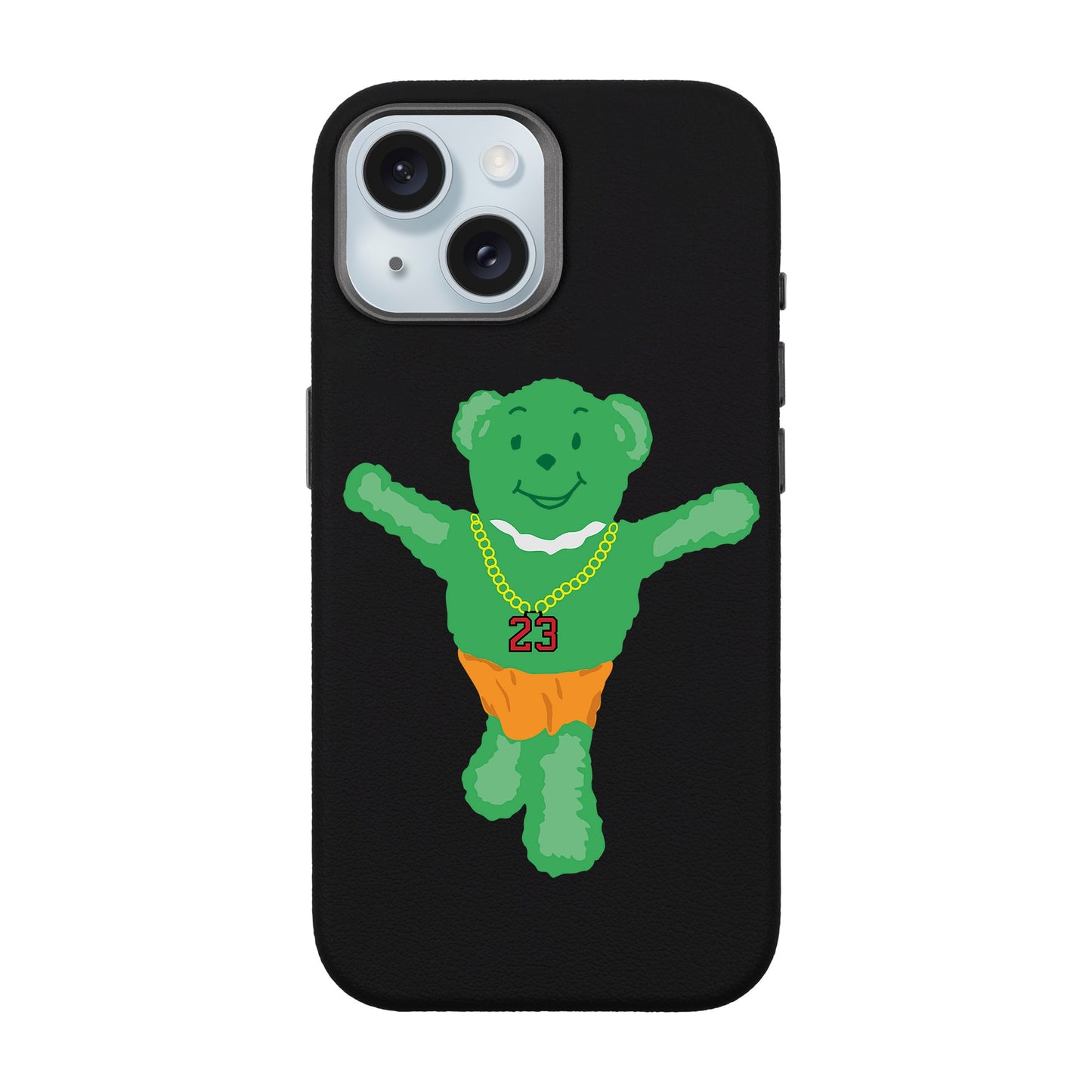 GREEN BEAR-iPhone 15 Leather Premium Kılıf MagSafe Özellikli