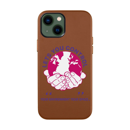 WORLD-iPhone 14 Leather Kılıf