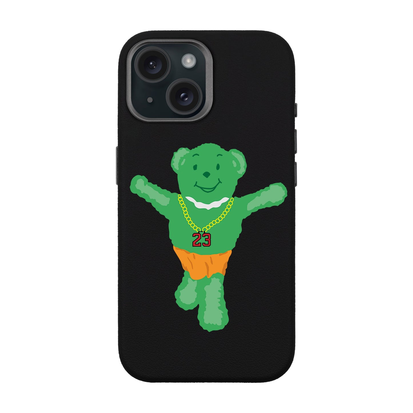 GREEN BEAR-iPhone 15 Leather Premium Kılıf MagSafe Özellikli