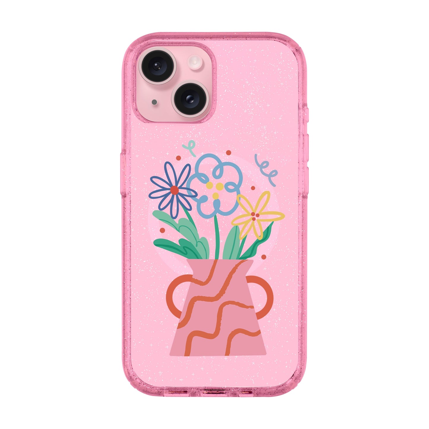 PINK VASE-iPhone 14 Plus Shiny Kılıf MagSafe Özellikli