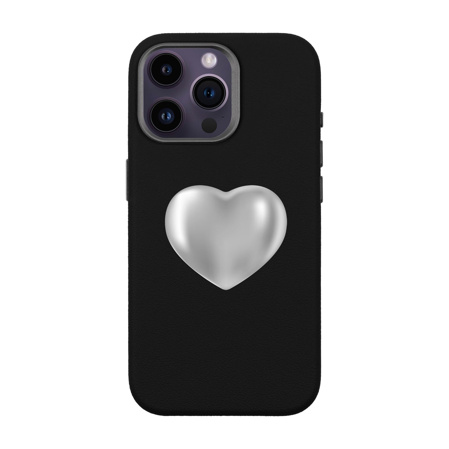 SILVER HEART-iPhone 14 Pro Max Leather Premium Kılıf MagSafe Özellikli
