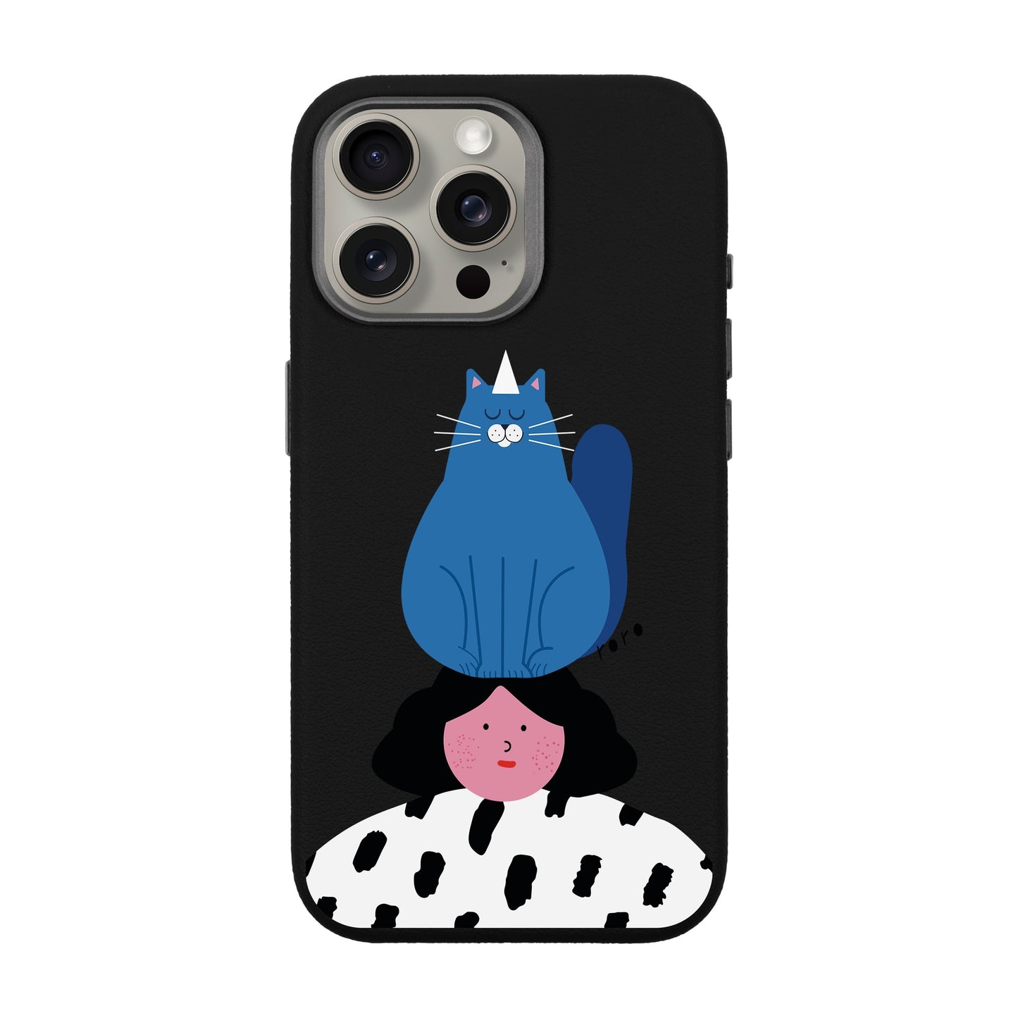 NAUGHTY CAT-iPhone 15 Pro Max Leather Premium Kılıf MagSafe Özellikli
