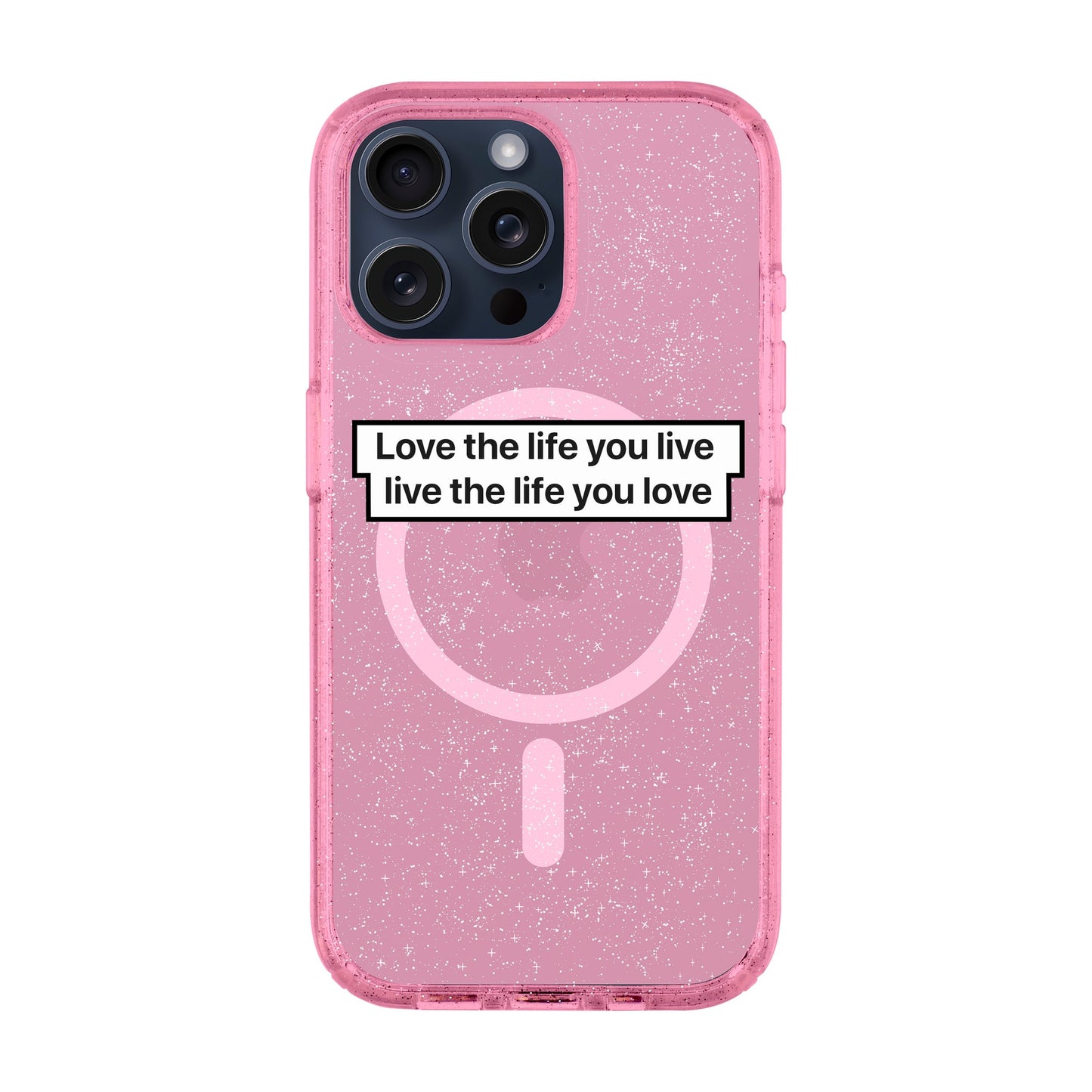 LOVE THE LIFE-iPhone 15 Pro Max Shiny Kılıf MagSafe Özellikli