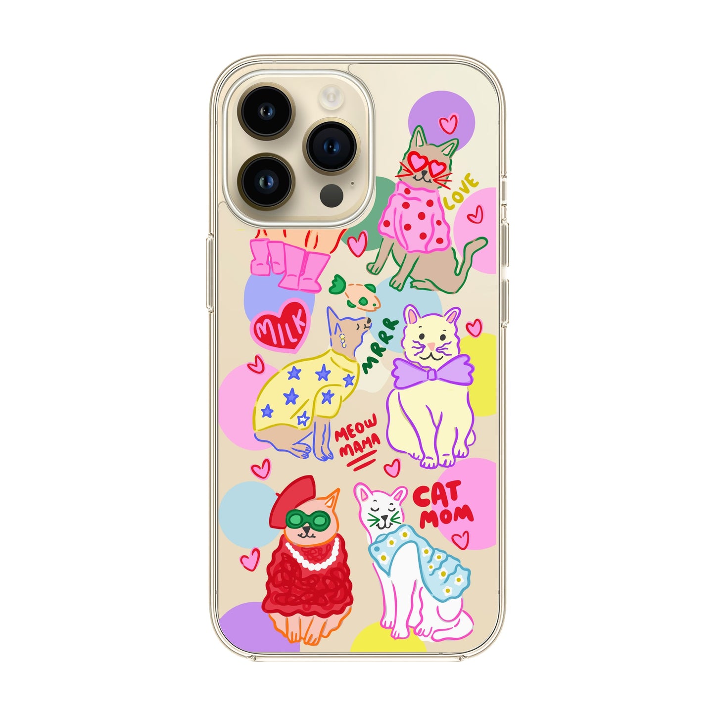 CAT MOM-iPhone 15 Pro Max Solid Kılıf