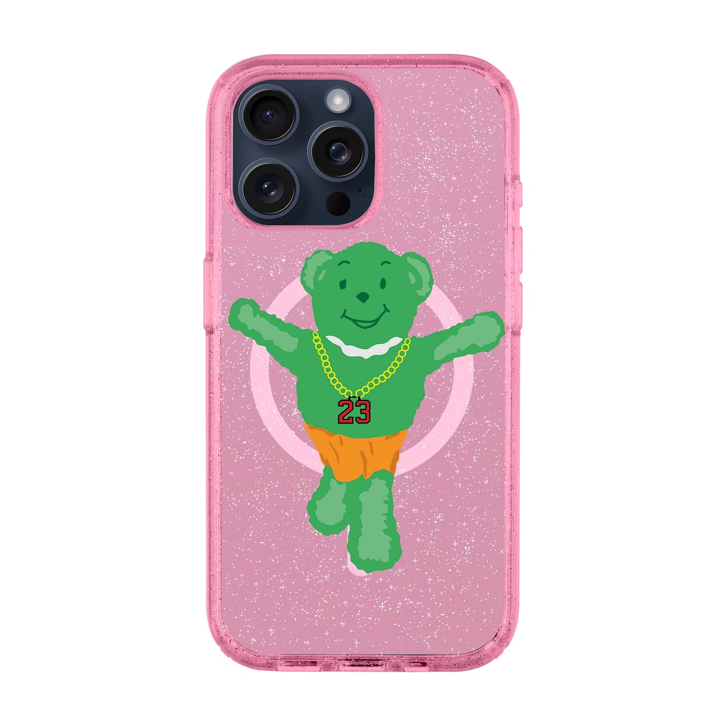 GREEN BEAR-iPhone 15 Pro Max Shiny Kılıf MagSafe Özellikli
