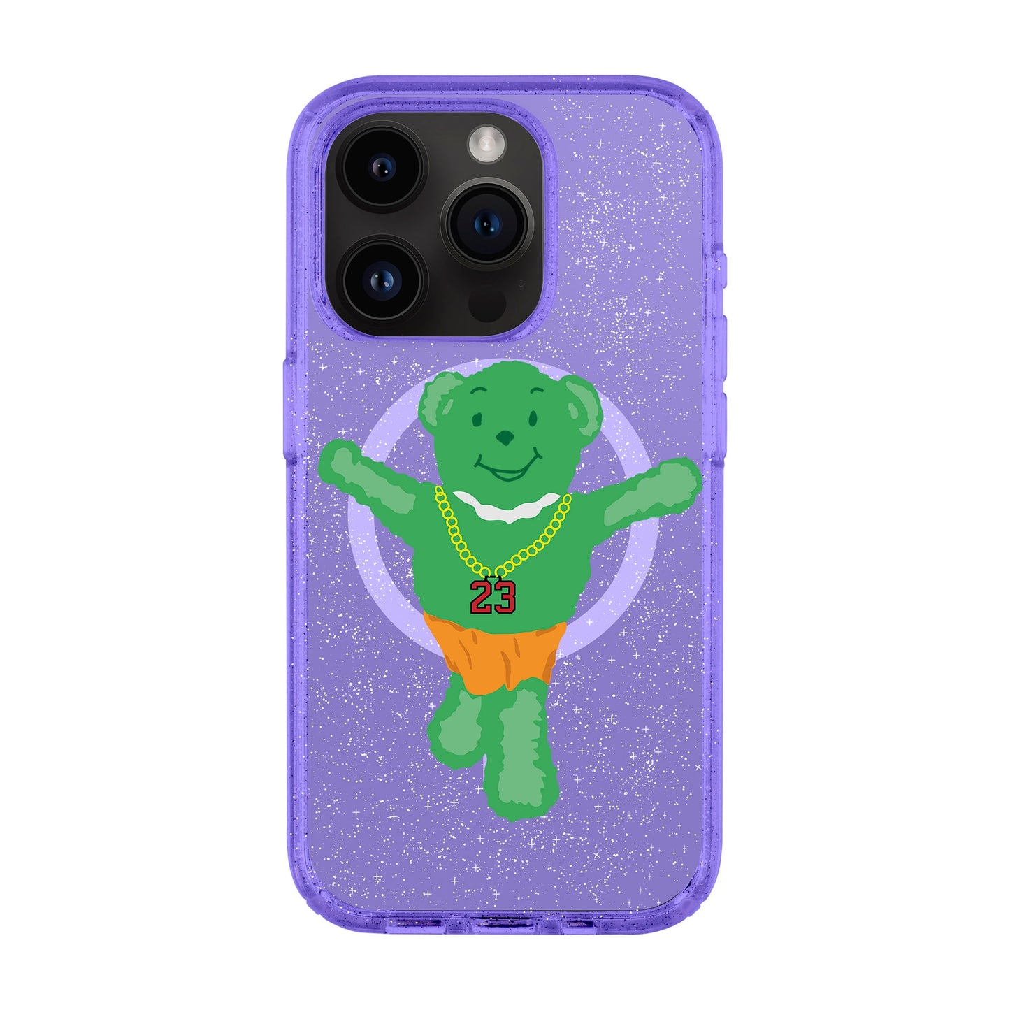 GREEN BEAR-iPhone 14 Pro Shiny Kılıf MagSafe Özellikli