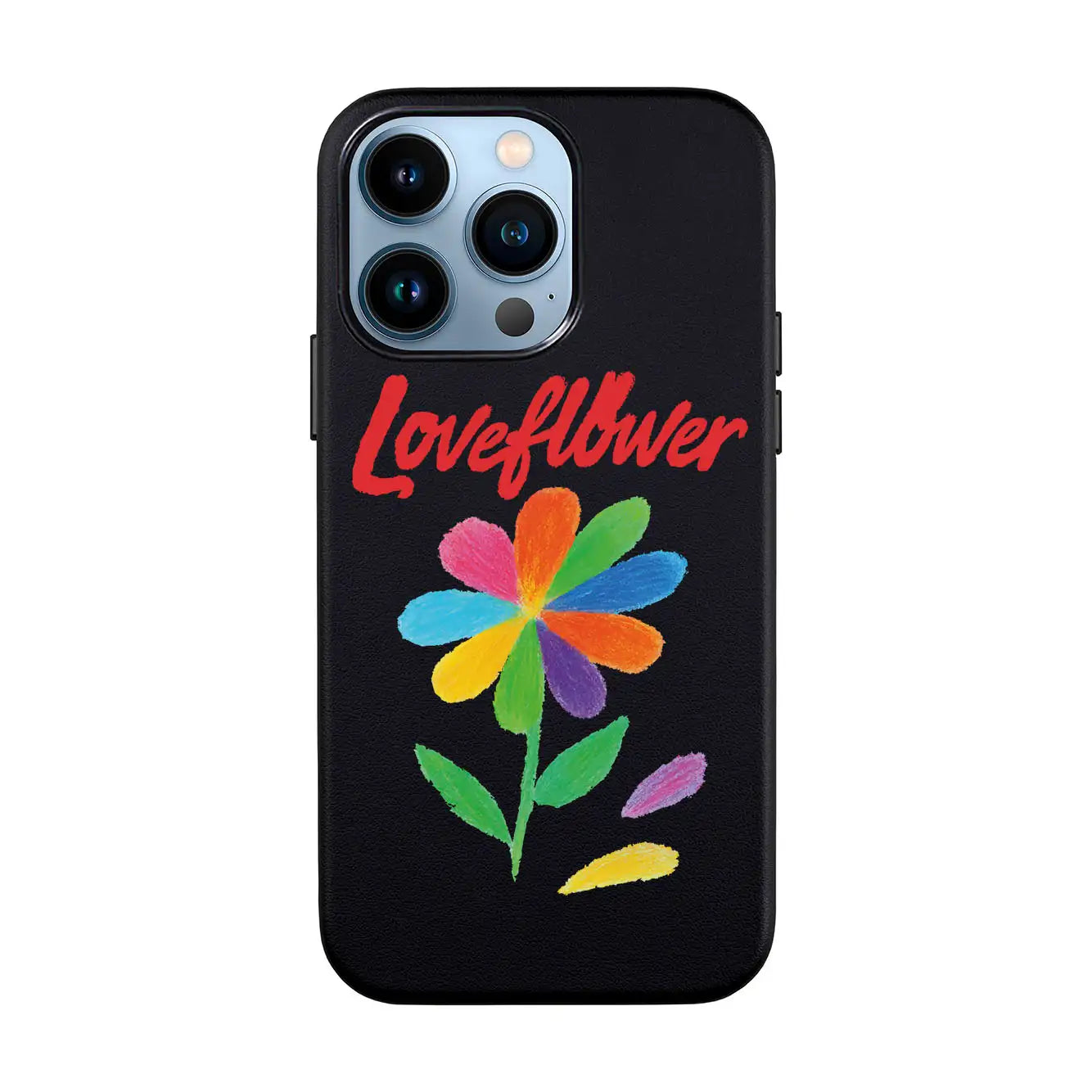 LOVE FLOWER-iPhone 13 Mini Leather Kılıf