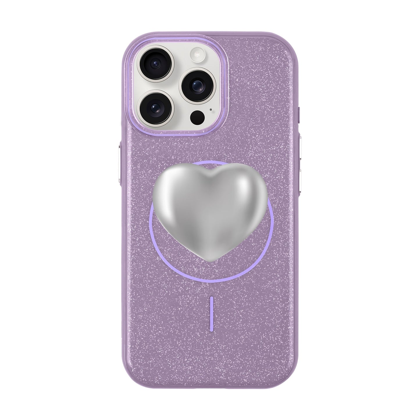 SILVER HEART-iPhone 15 Pro Max Radiant Kılıf MagSafe Özellikli