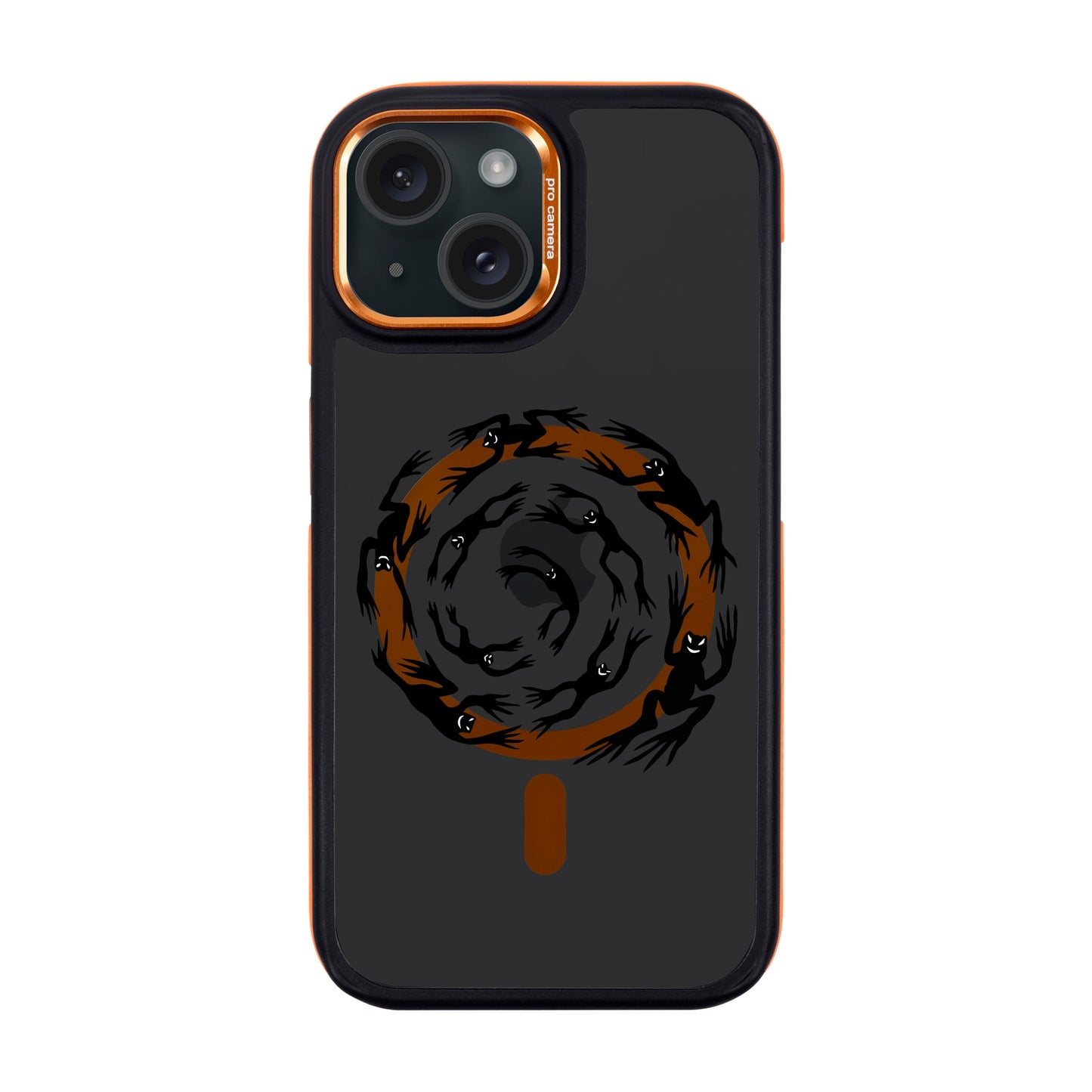 SWIRLING FROGS-iPhone 15 Dark Kılıf MagSafe Özellikli