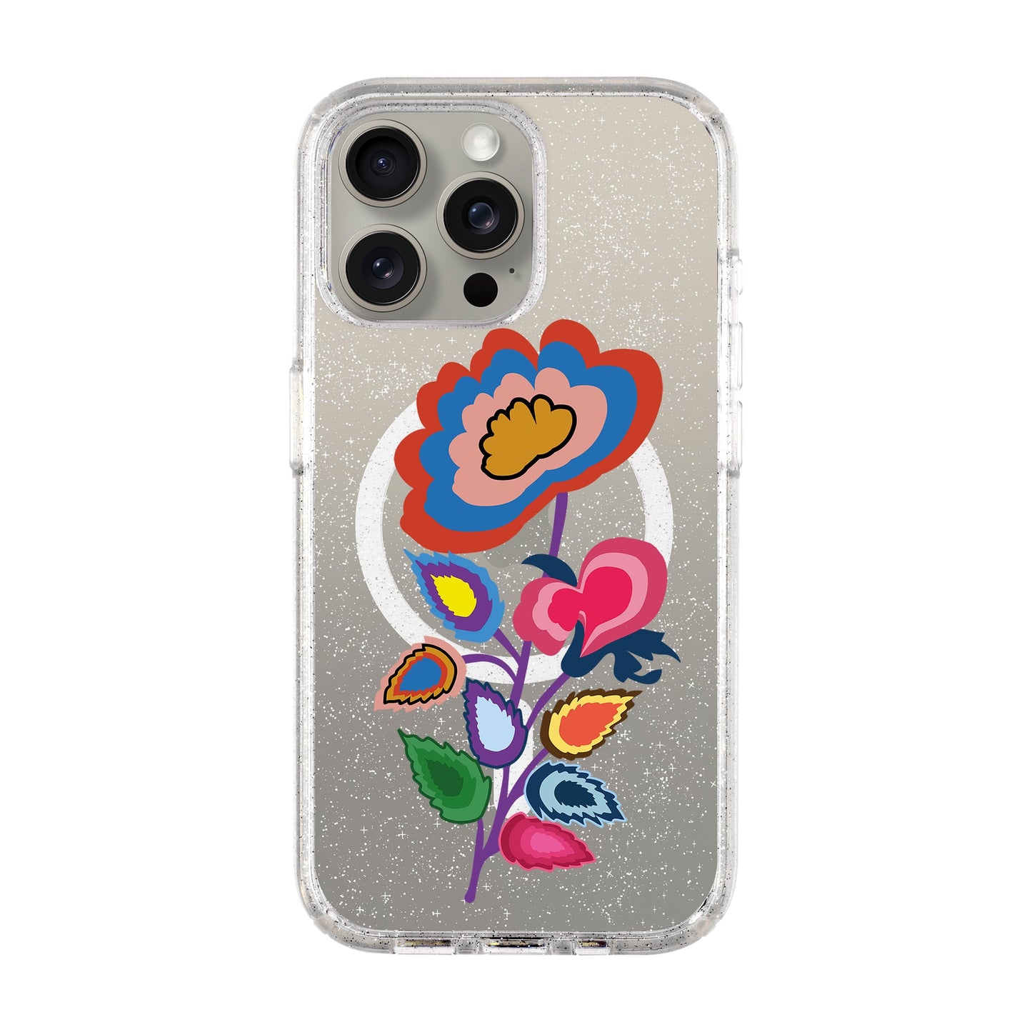 KNITTED FLOWER-iPhone 15 Pro Max Shiny Kılıf MagSafe Özellikli