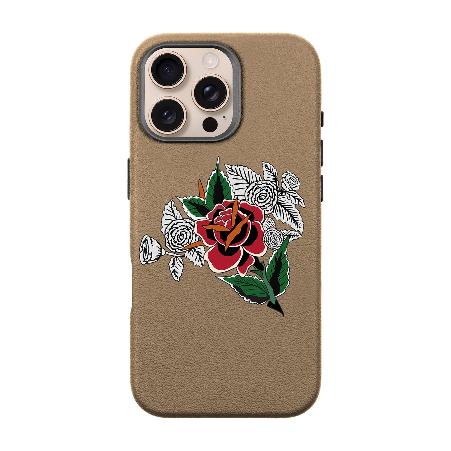 DRY ROSE-iPhone 16 Pro Max Leather Premium Kılıf MagSafe Özellikli
