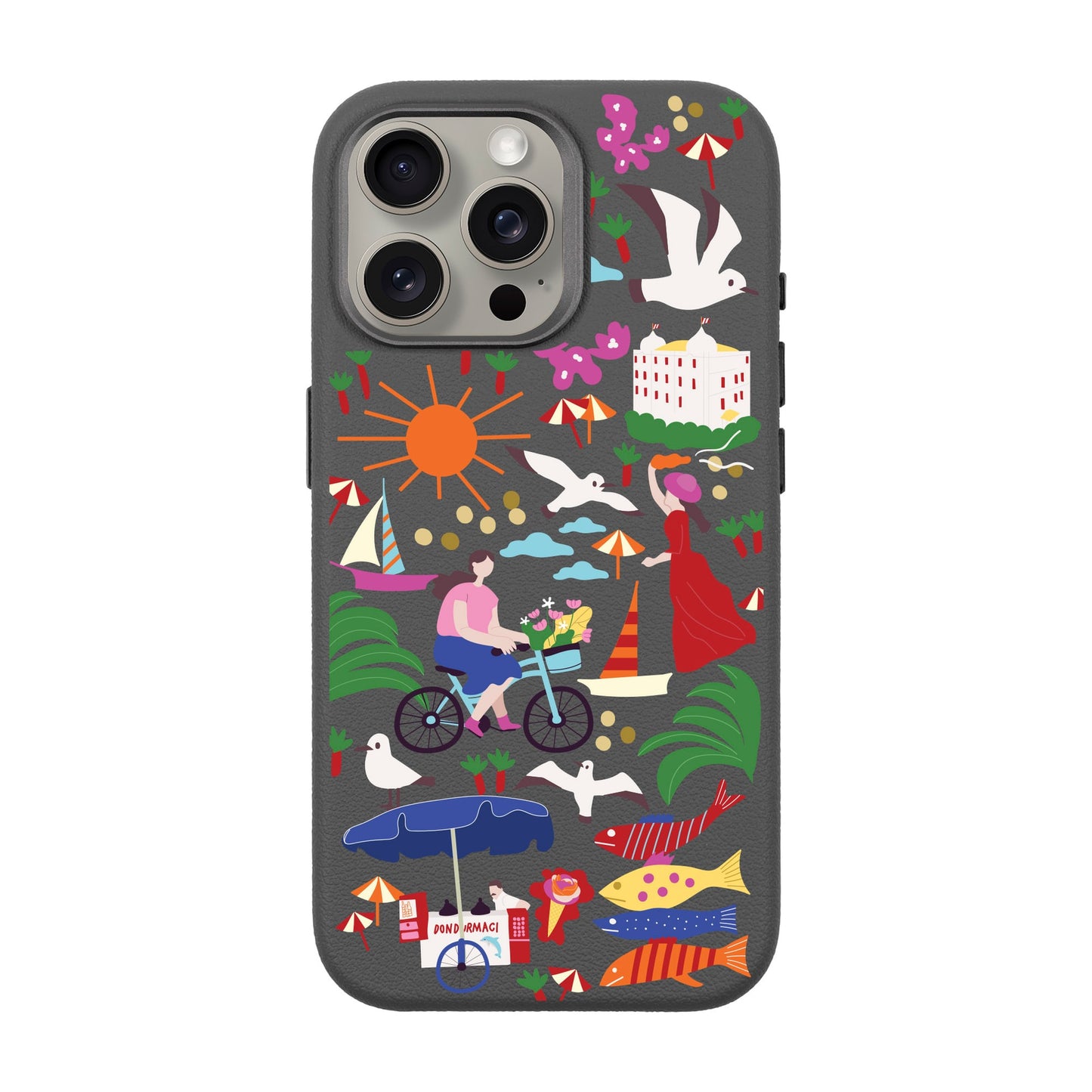 TO'S WITH US ADALAR-iPhone 15 Pro Max Leather Premium Kılıf MagSafe Özellikli