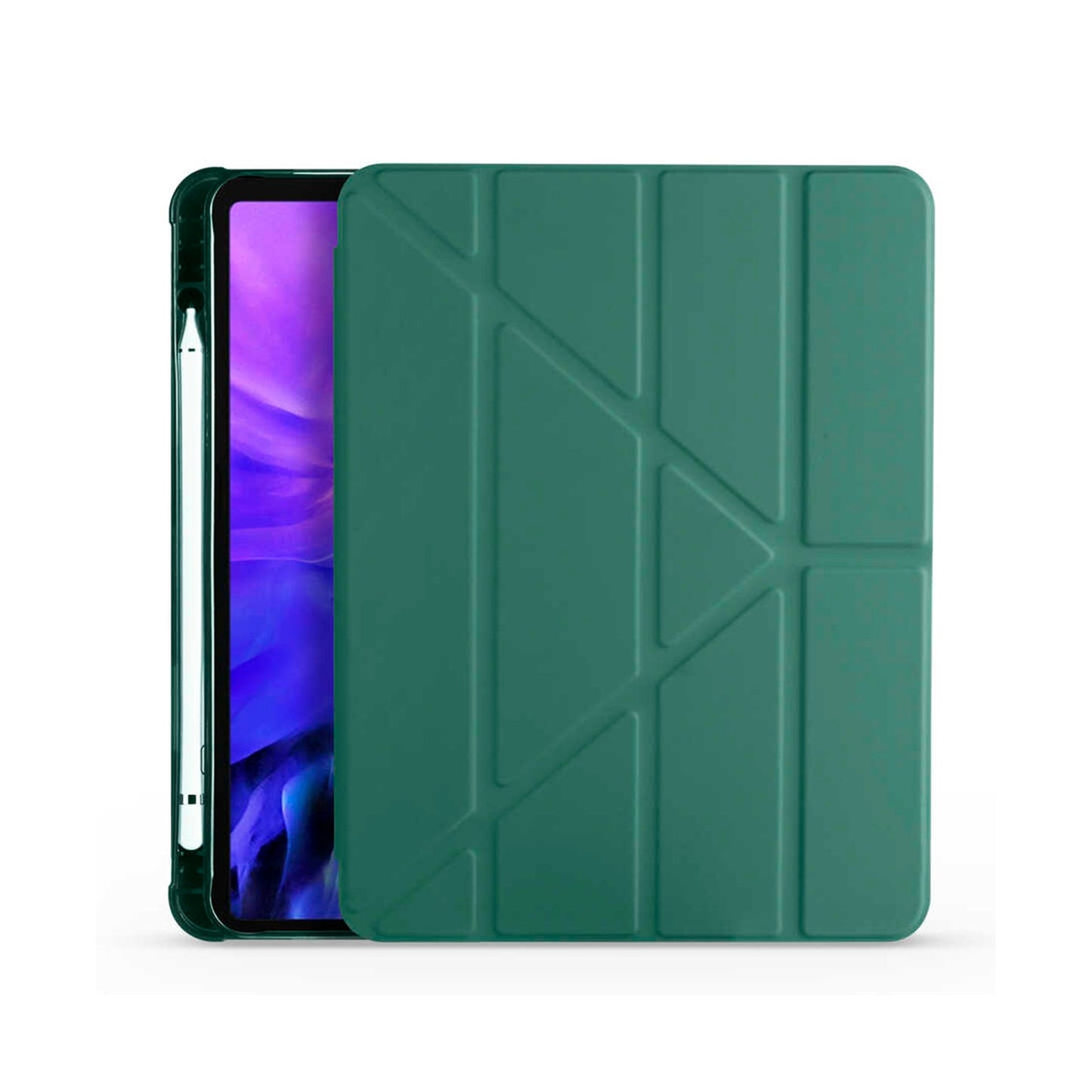 Apple iPad Air 10.9 inç 2022 (5.Nesil)-Trigon Folding Kalemlikli Standlı Kılıf
