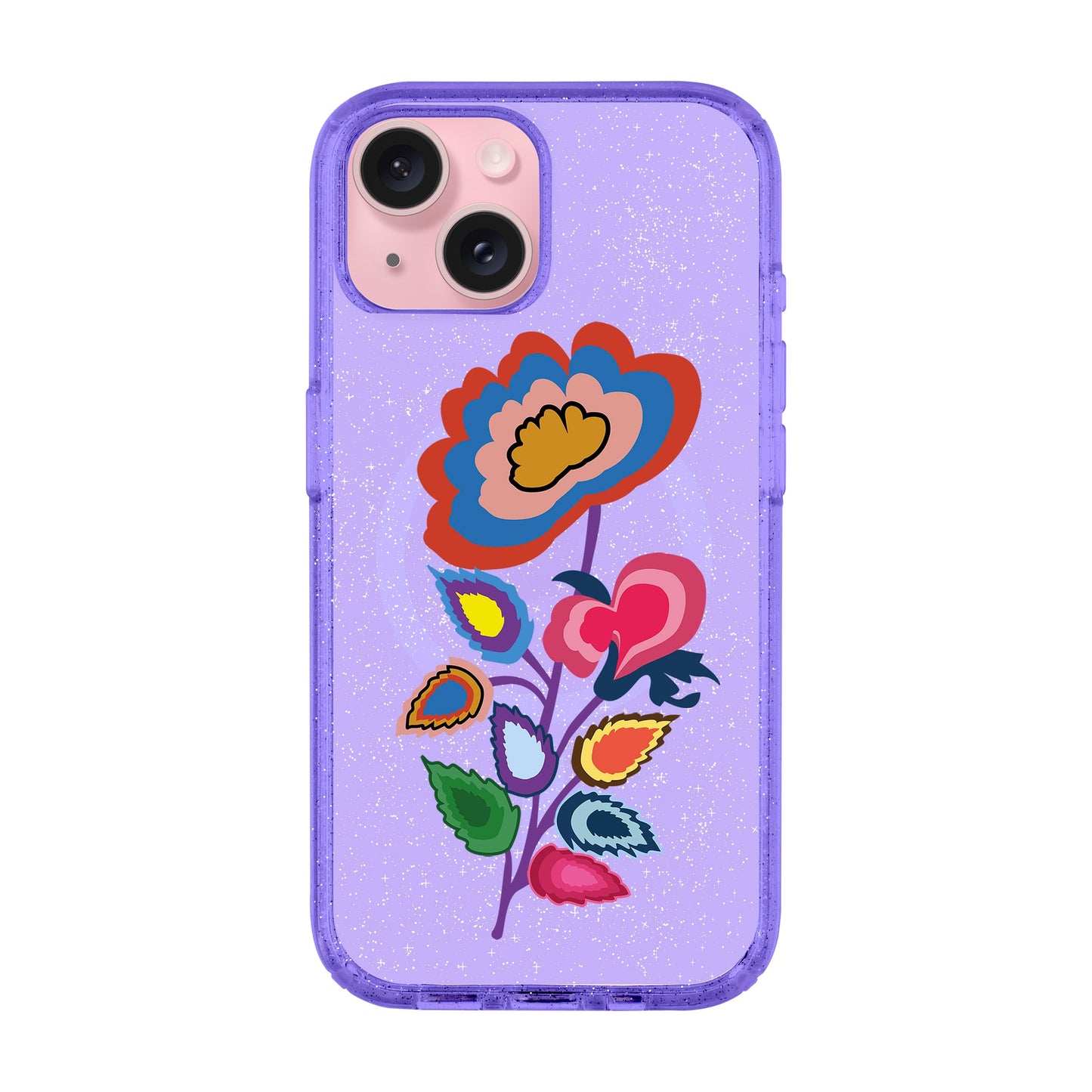 KNITTED FLOWER-iPhone 15 Plus Shiny Kılıf MagSafe Özellikli