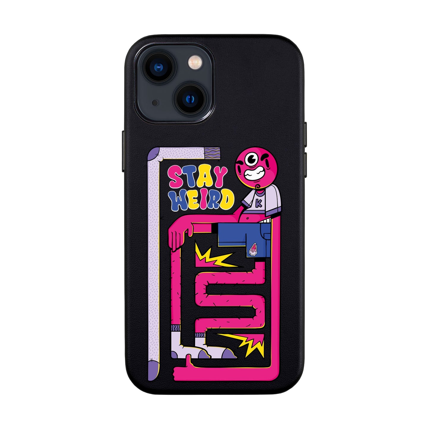 OG TOOTHY-iPhone 14 Leather Kılıf