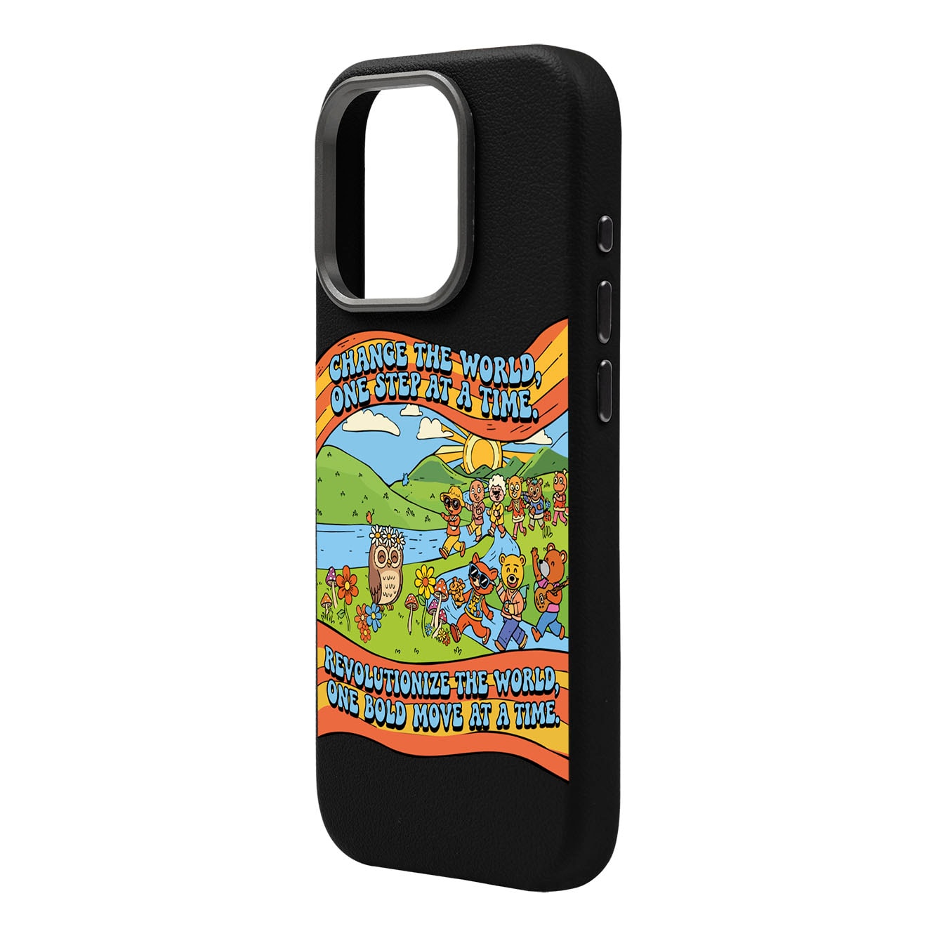 CHANGE THE WORLD-iPhone 15 Pro Max Leather Premium Kılıf MagSafe Özellikli