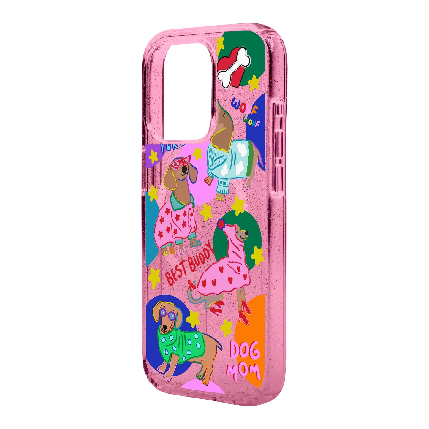 DOG MOM-iPhone 15 Pro Shiny Kılıf MagSafe Özellikli