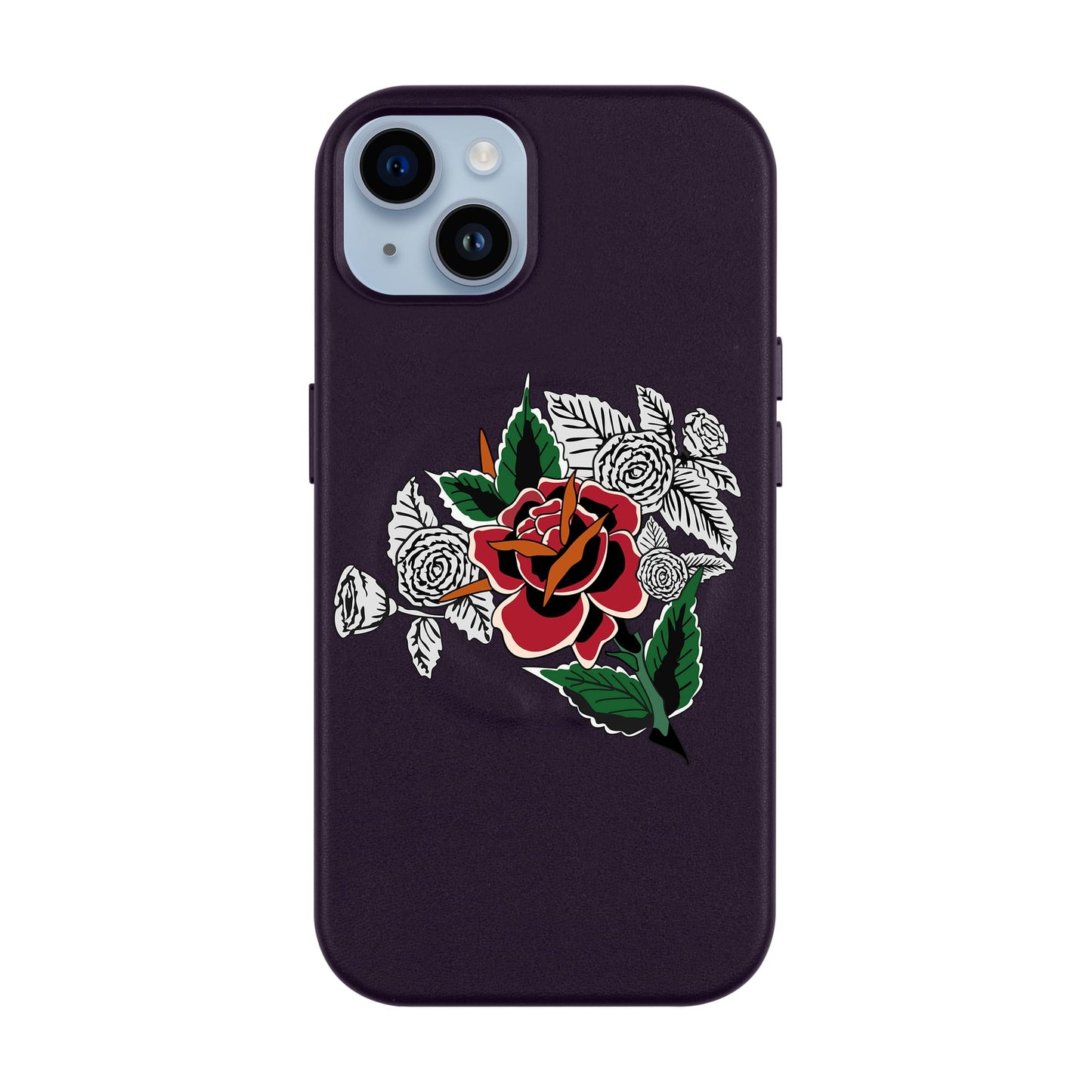 DRY ROSE-iPhone 14 Plus Leather Kılıf MagSafe Özellikli