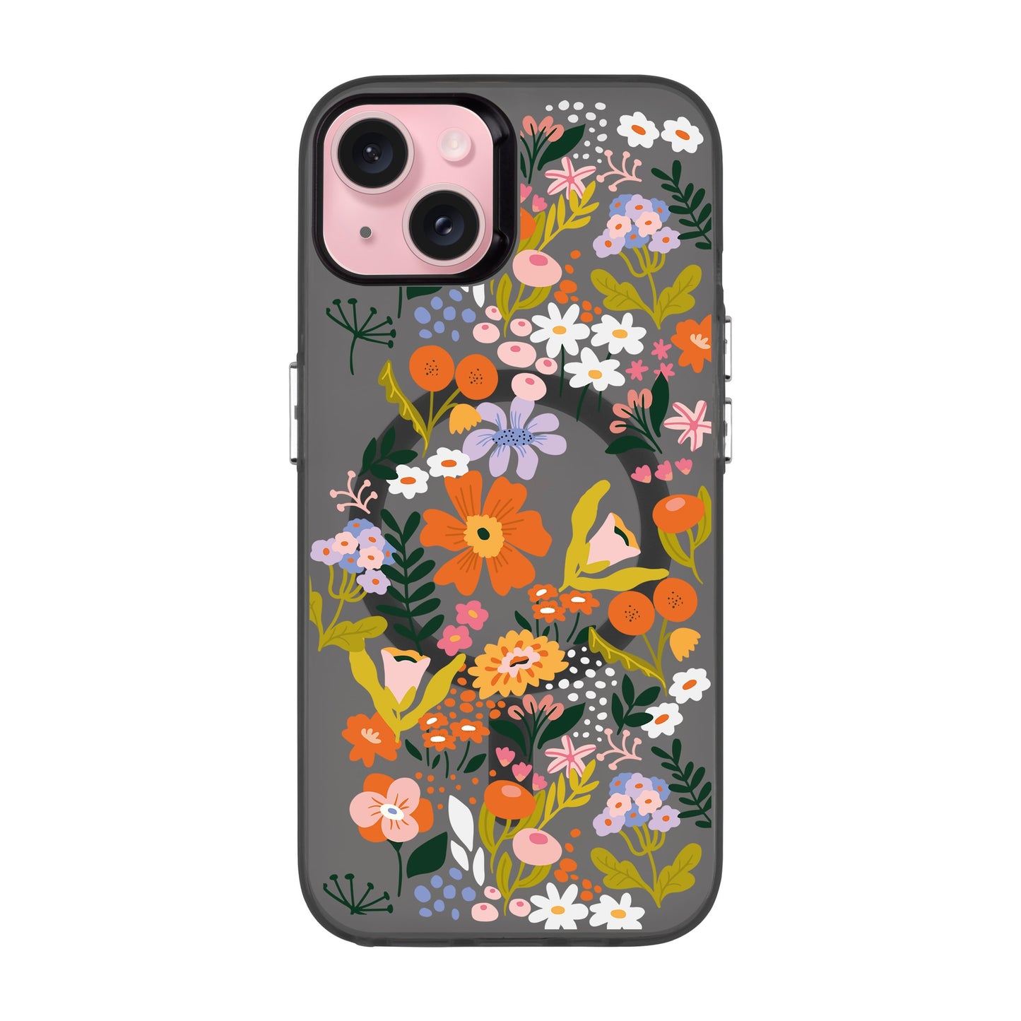 FLOWER-iPhone 15 Plus Hold Kılıf MagSafe Özellikli