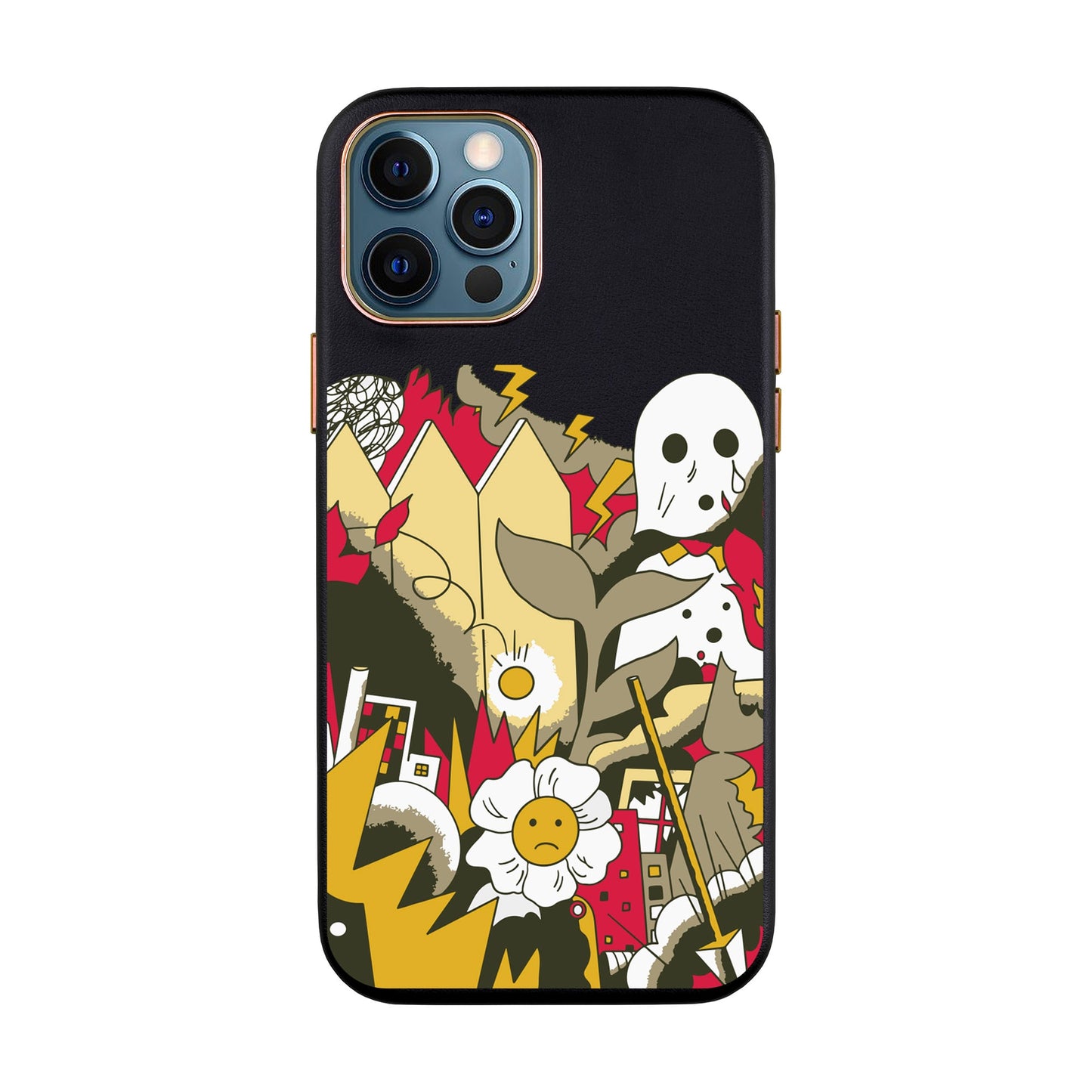 EVERYTHING IS BURNING-iPhone 12 Pro Max Leather Kılıf