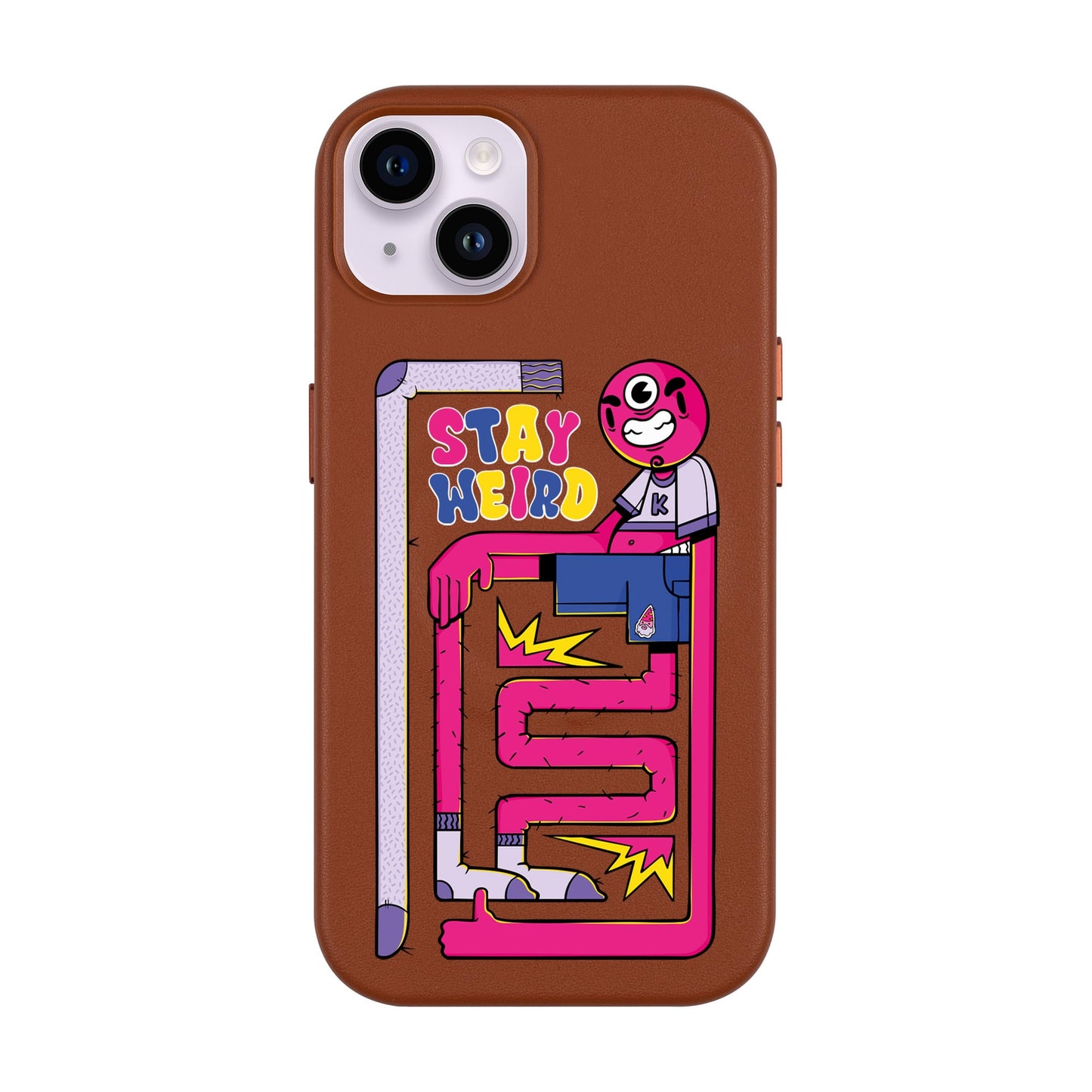 OG TOOTHY-iPhone 14 Plus Leather Kılıf MagSafe Özellikli