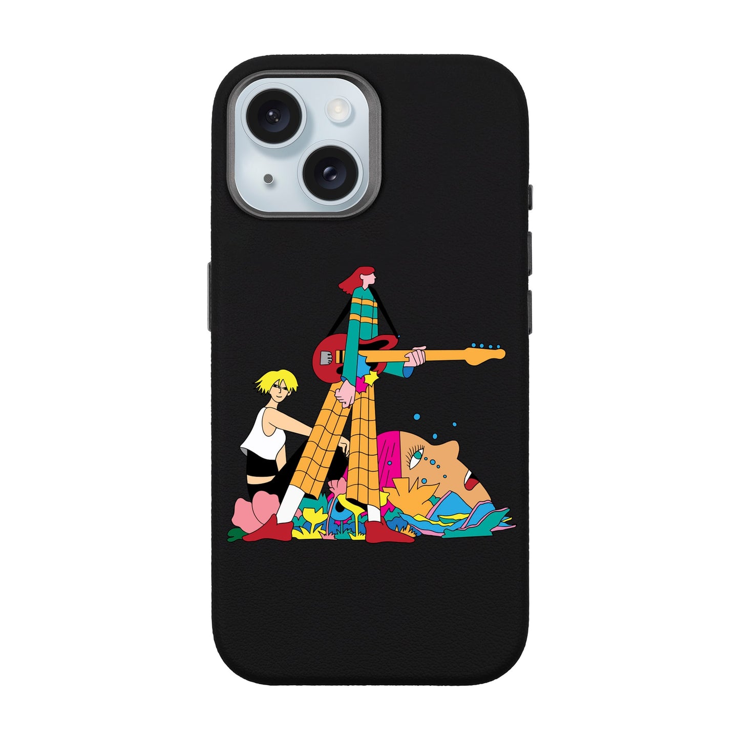 HER BAND-iPhone 15 Leather Premium Kılıf MagSafe Özellikli