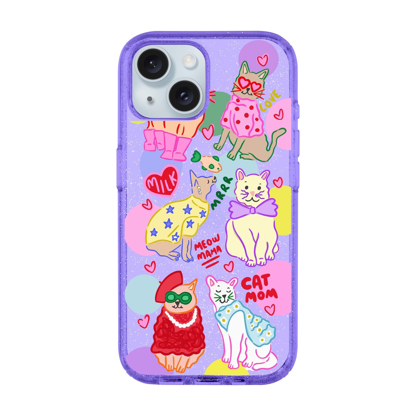 CAT MOM-iPhone 15 Plus Shiny Kılıf MagSafe Özellikli