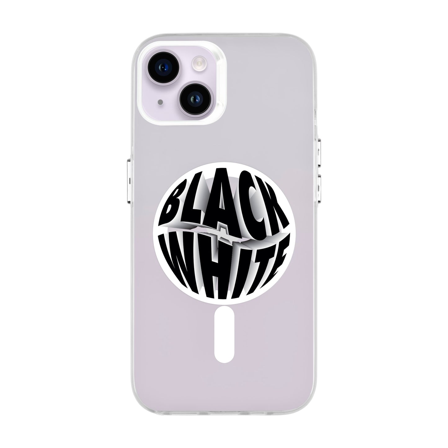 BLACK WHITE-iPhone 14 Plus Hold Kılıf MagSafe Özellikli