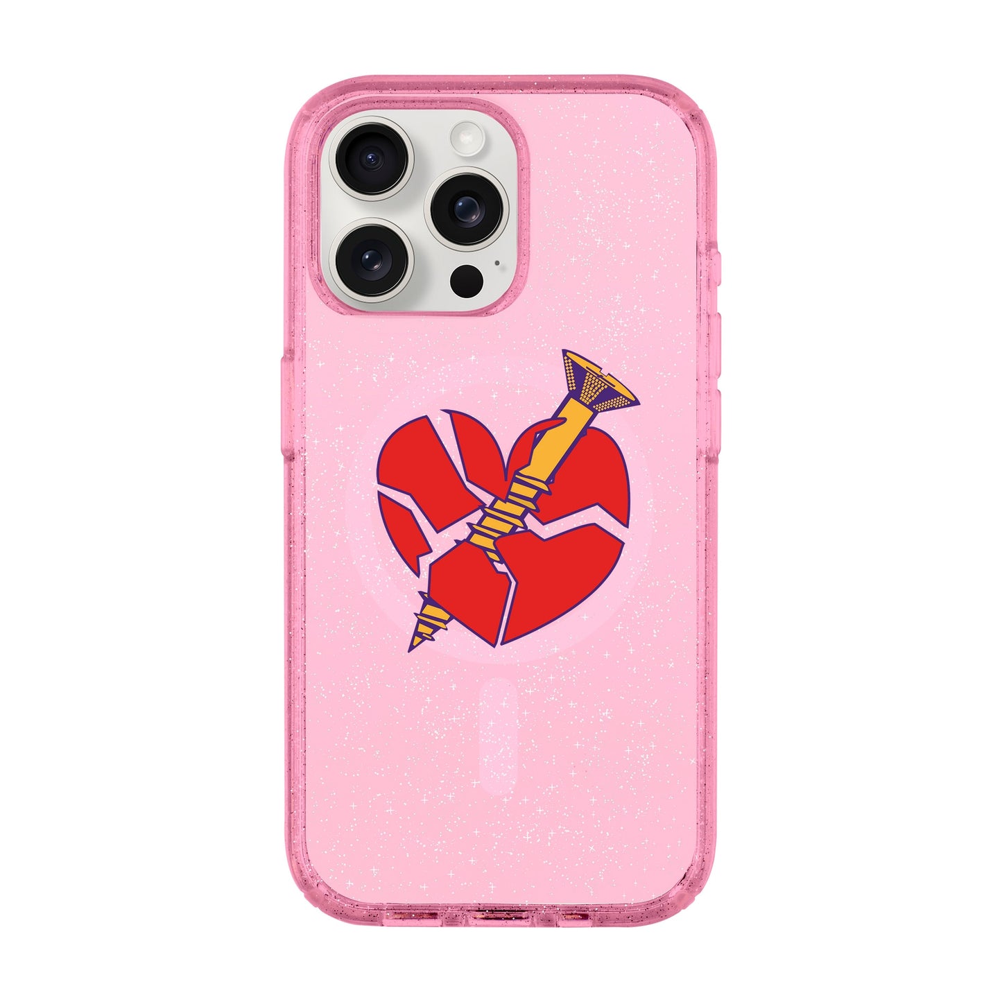 BROKEN HEART-iPhone 15 Pro Max Shiny Kılıf MagSafe Özellikli