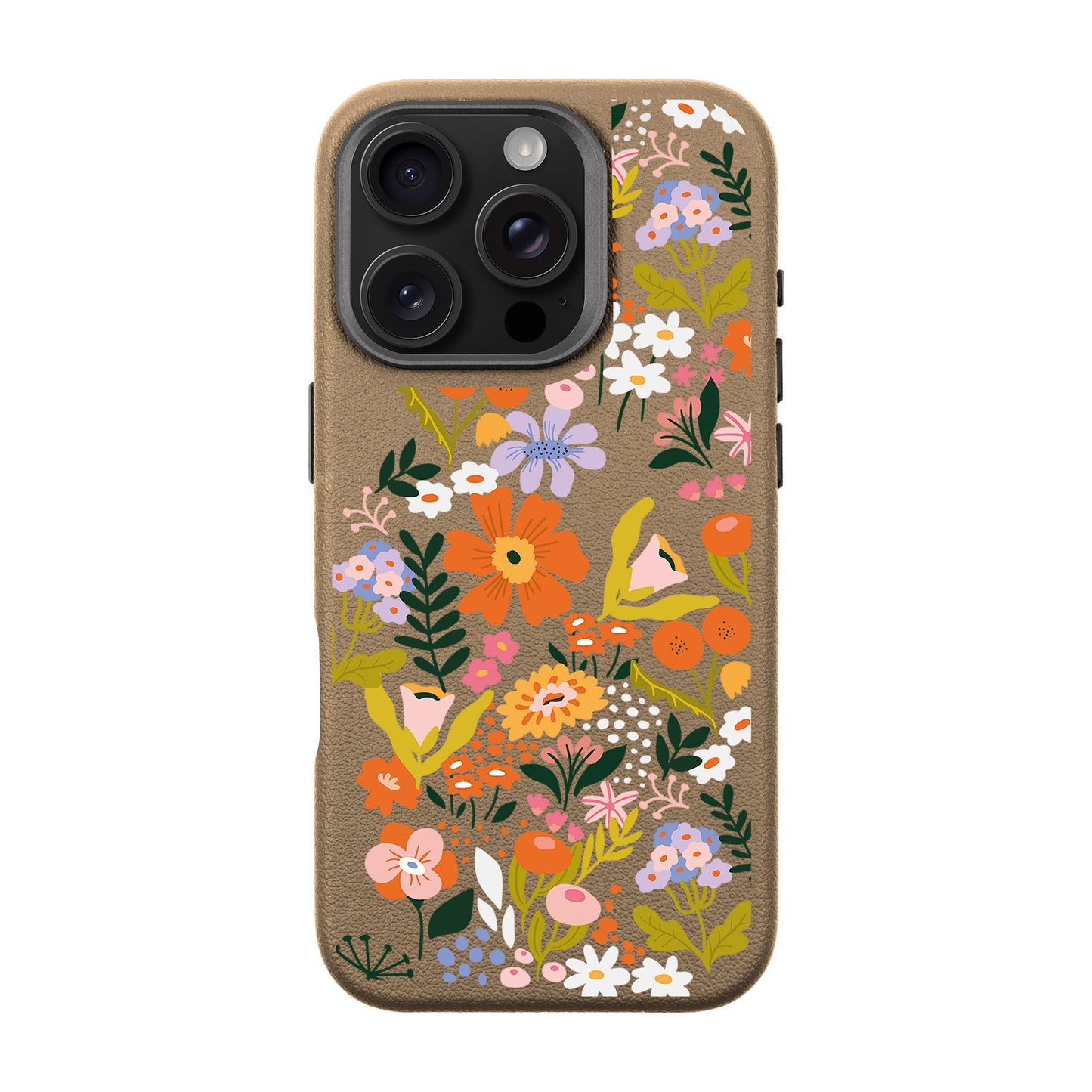 FLOWER-iPhone 16 Pro Leather Premium Kılıf MagSafe Özellikli