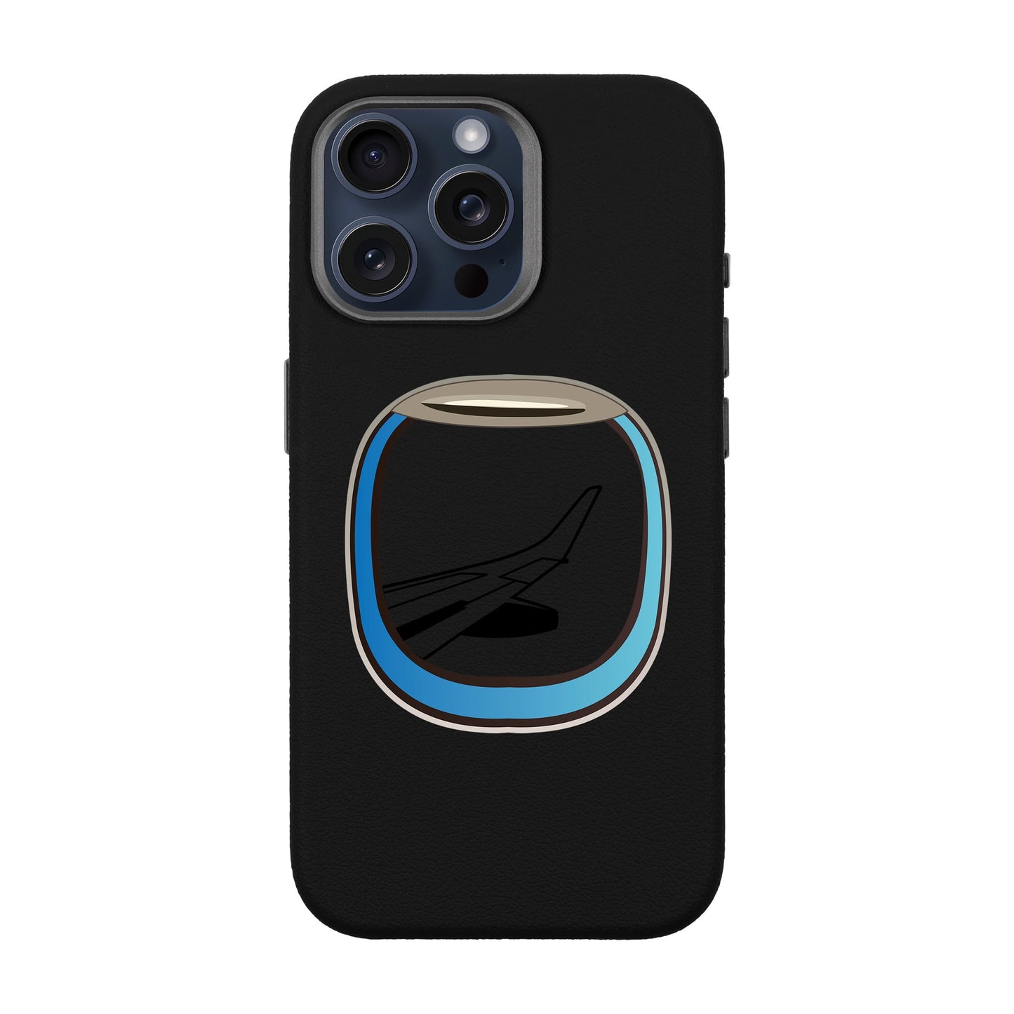 AIRCRAFT WINDOW-iPhone 15 Pro Max Leather Premium Kılıf MagSafe Özellikli