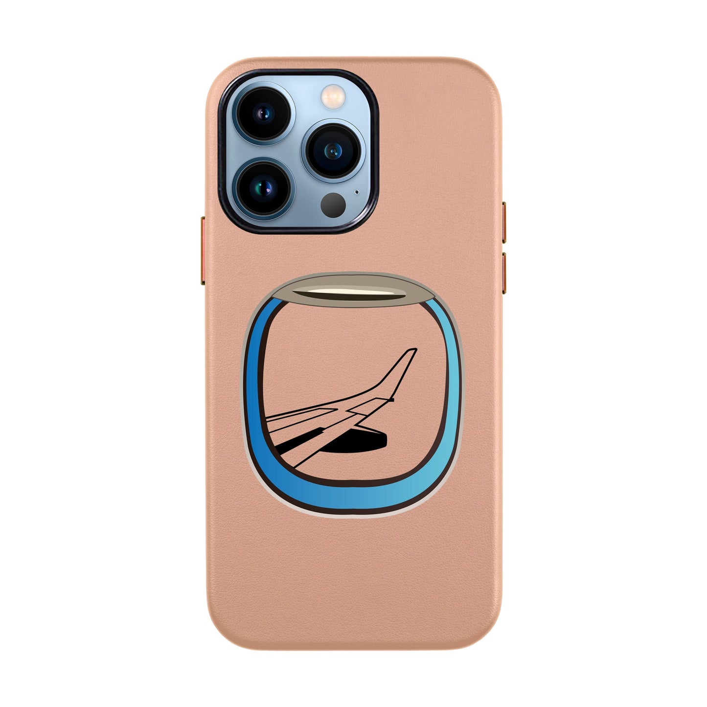 AIRCRAFT WINDOW-iPhone 13 Pro Max Leather Kılıf
