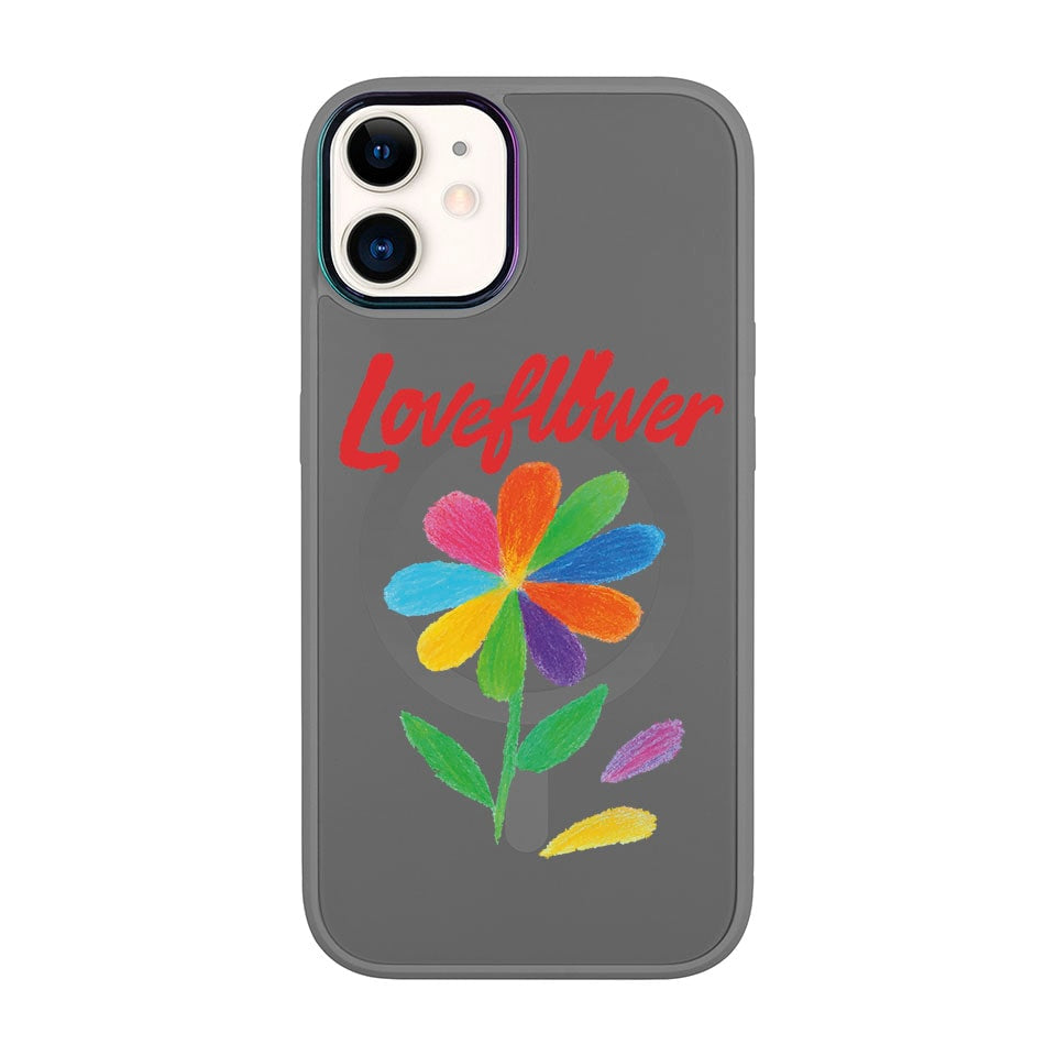 LOVE FLOWER-iPhone 12 Vigor Kılıf MagSafe Özellikli