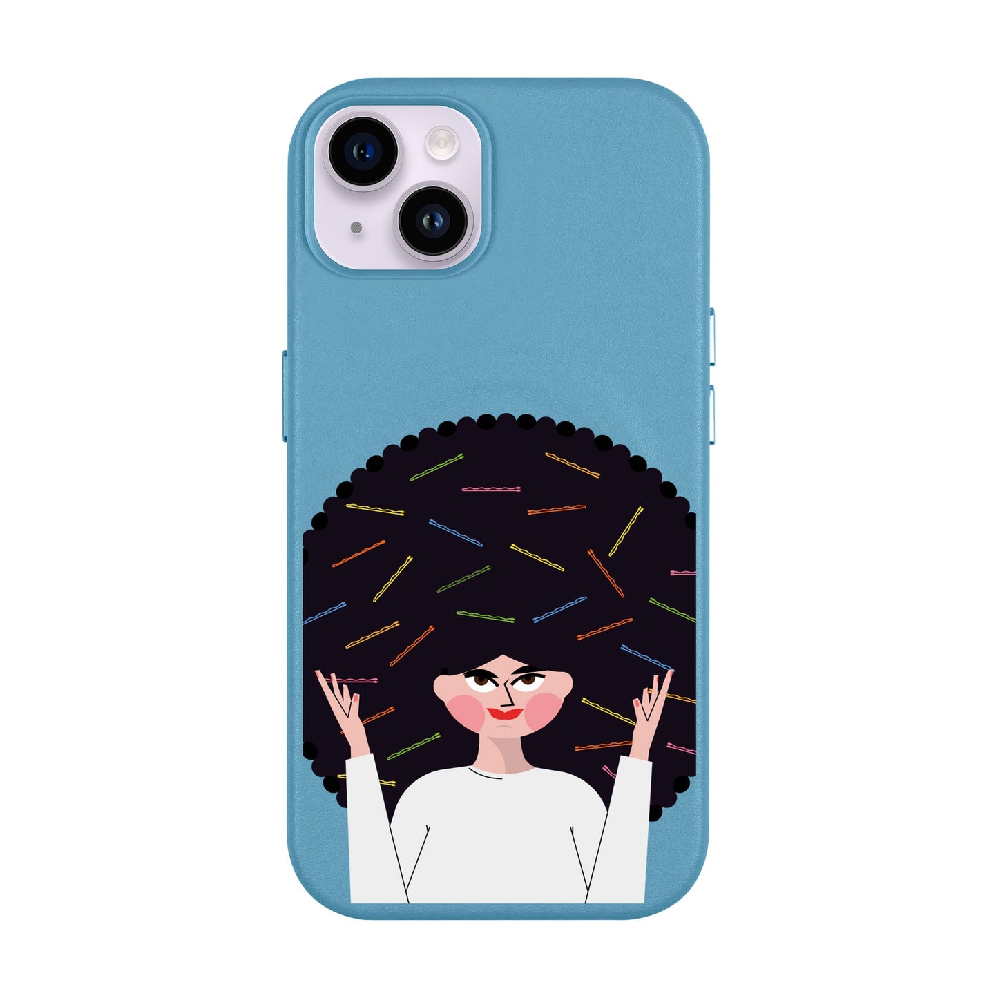 TANGLES OF HAPPINESS-iPhone 14 Plus Leather Kılıf MagSafe Özellikli