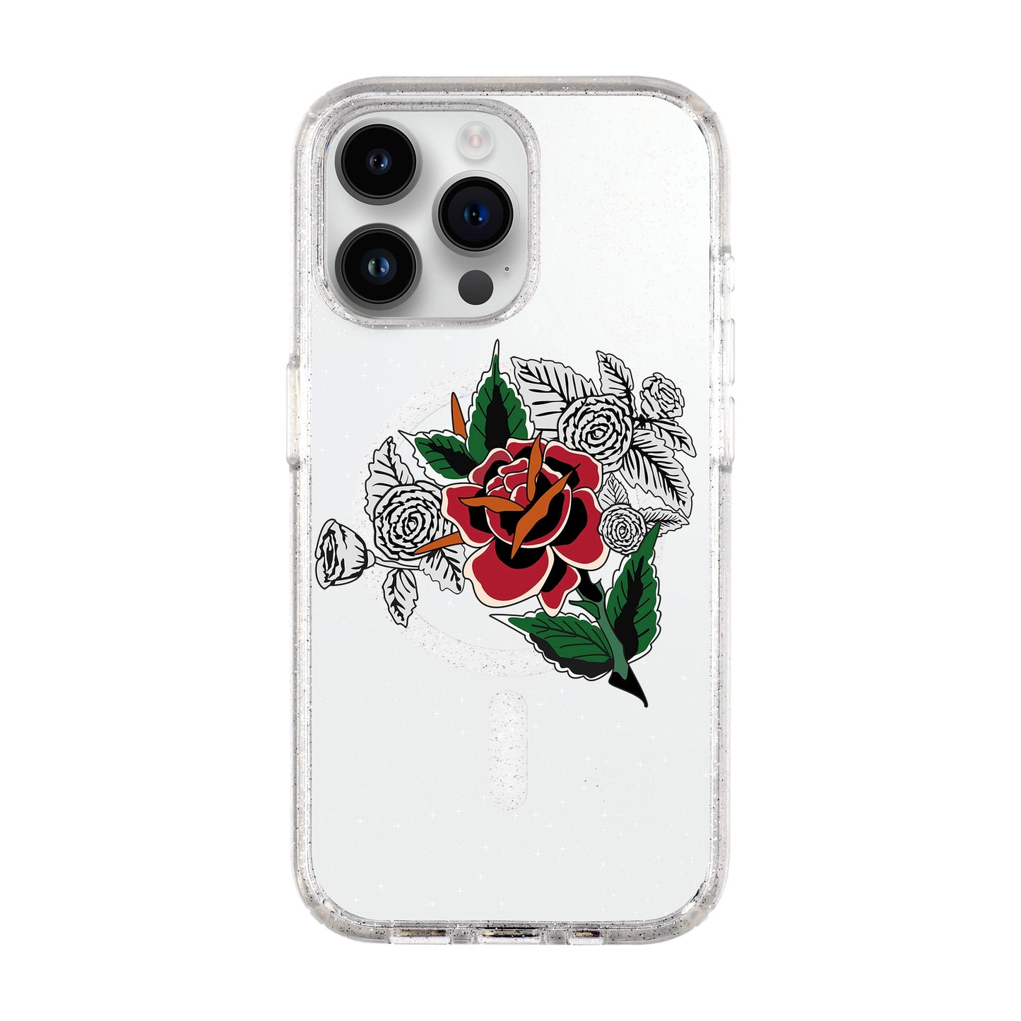 DRY ROSE-iPhone 14 Pro Max Shiny Kılıf MagSafe Özellikli
