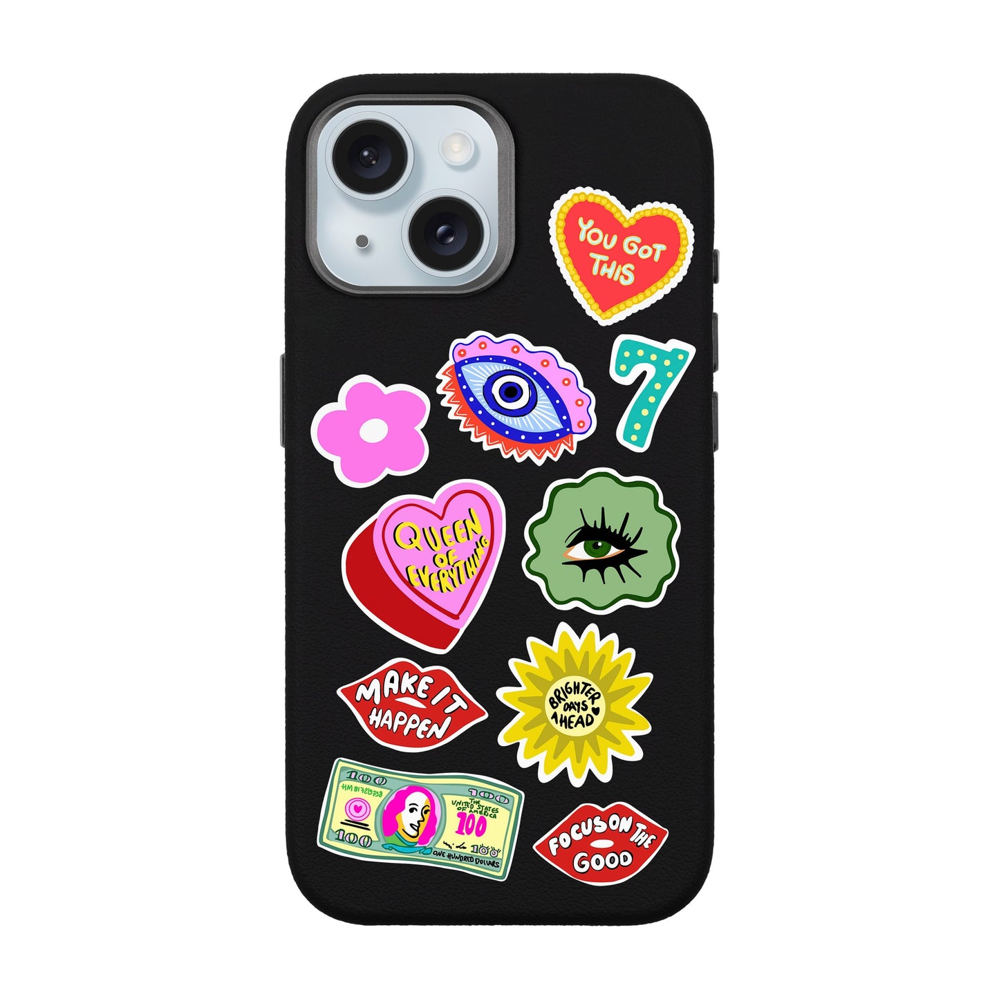HM STICKERS-iPhone 15 Leather Premium Kılıf MagSafe Özellikli